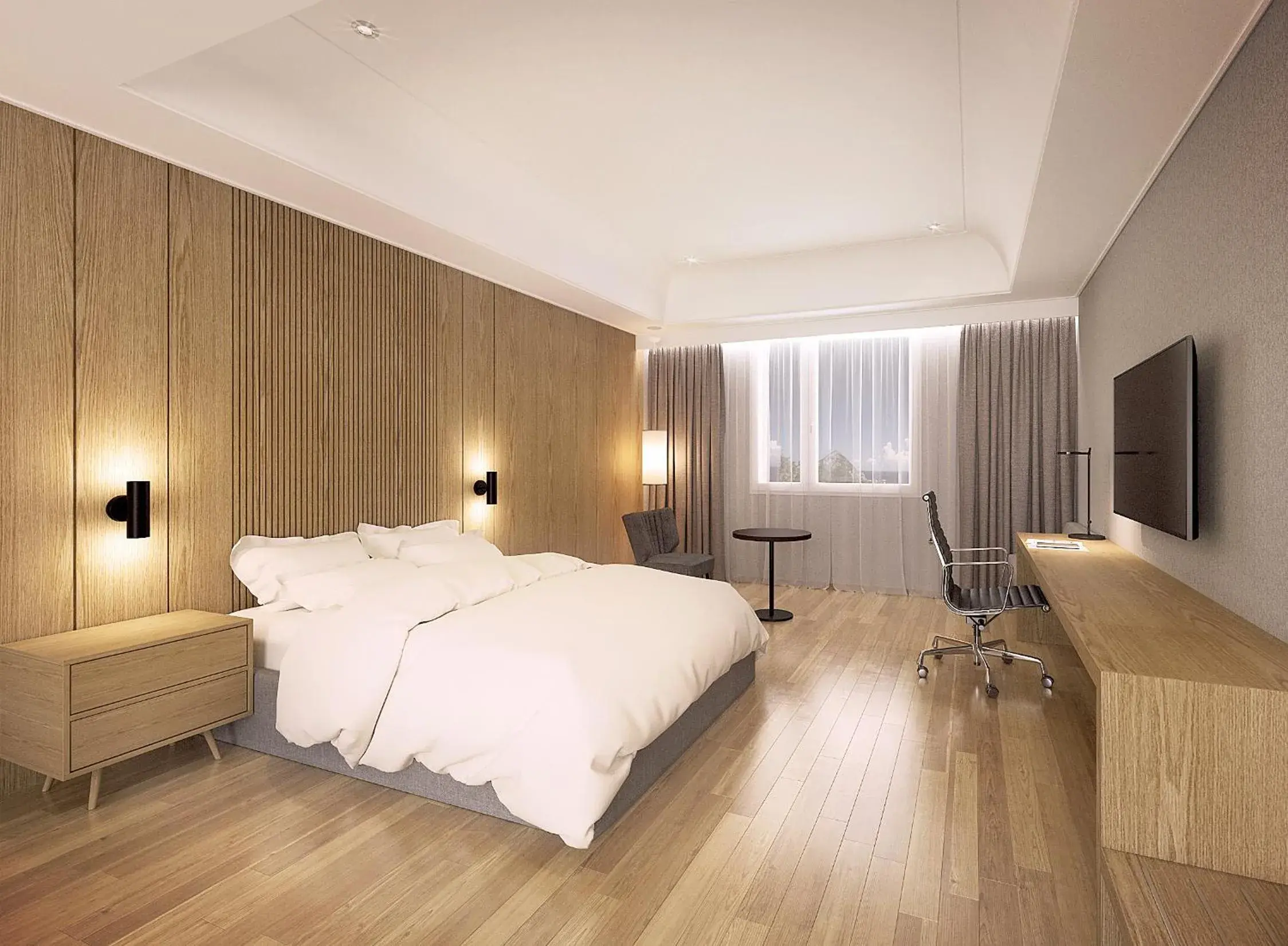 Decorative detail, Bed in Crown Hotel Changwon Decorative detail, Bed in Crown Hotel Changwon