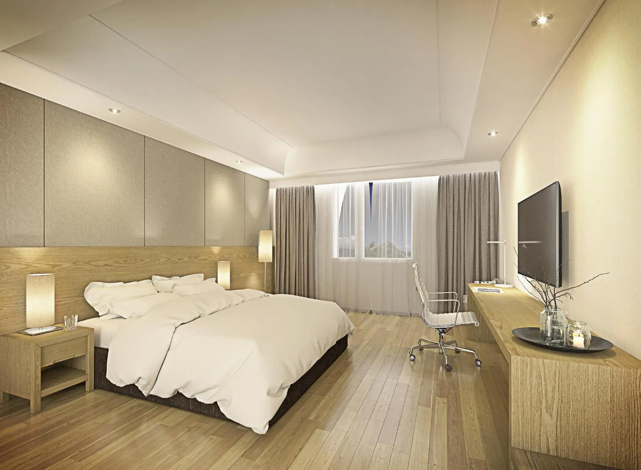 Decorative detail, Bed in Crown Hotel Changwon Decorative detail, Bed in Crown Hotel Changwon