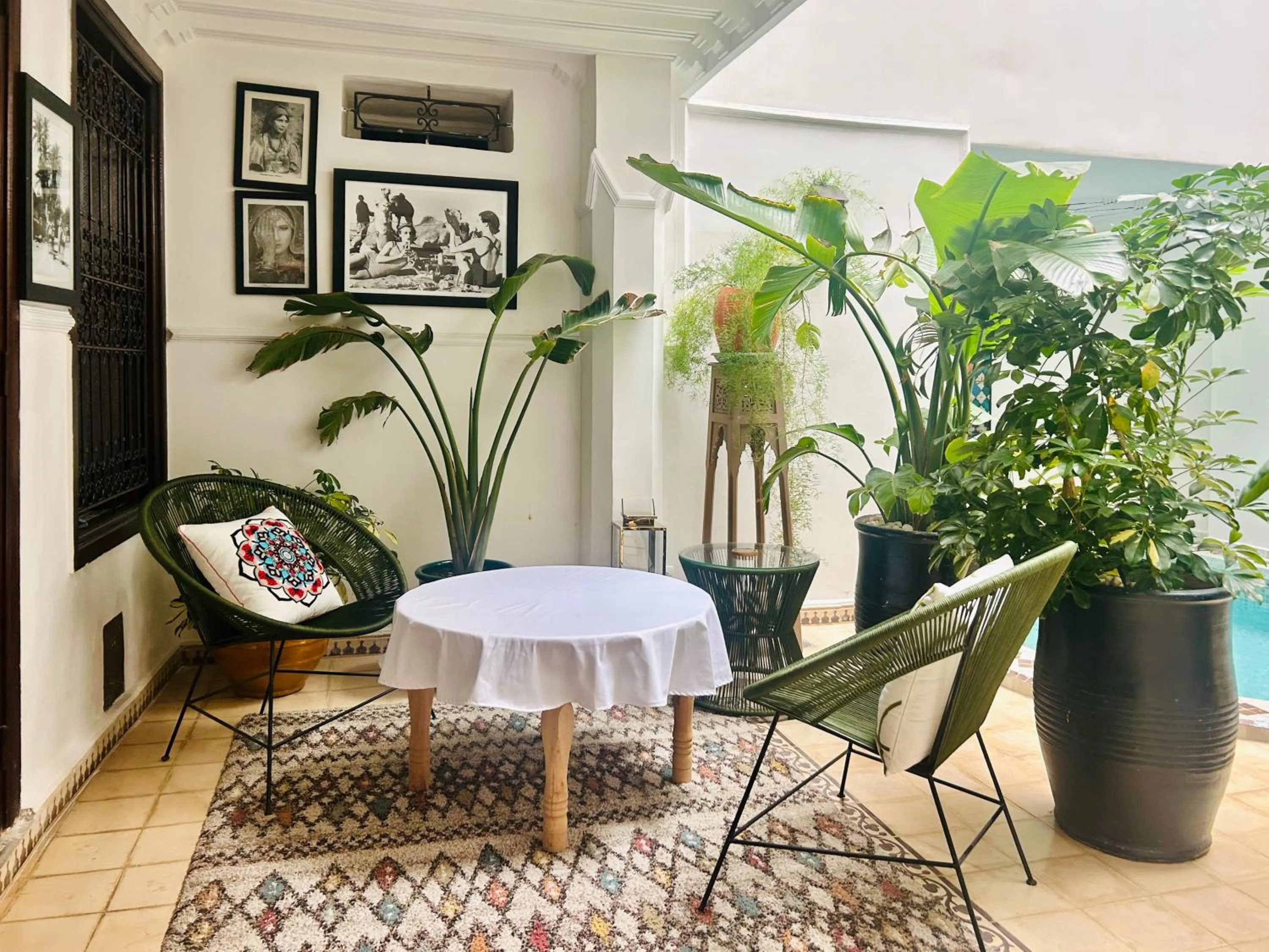 Seating area in Riad Argan