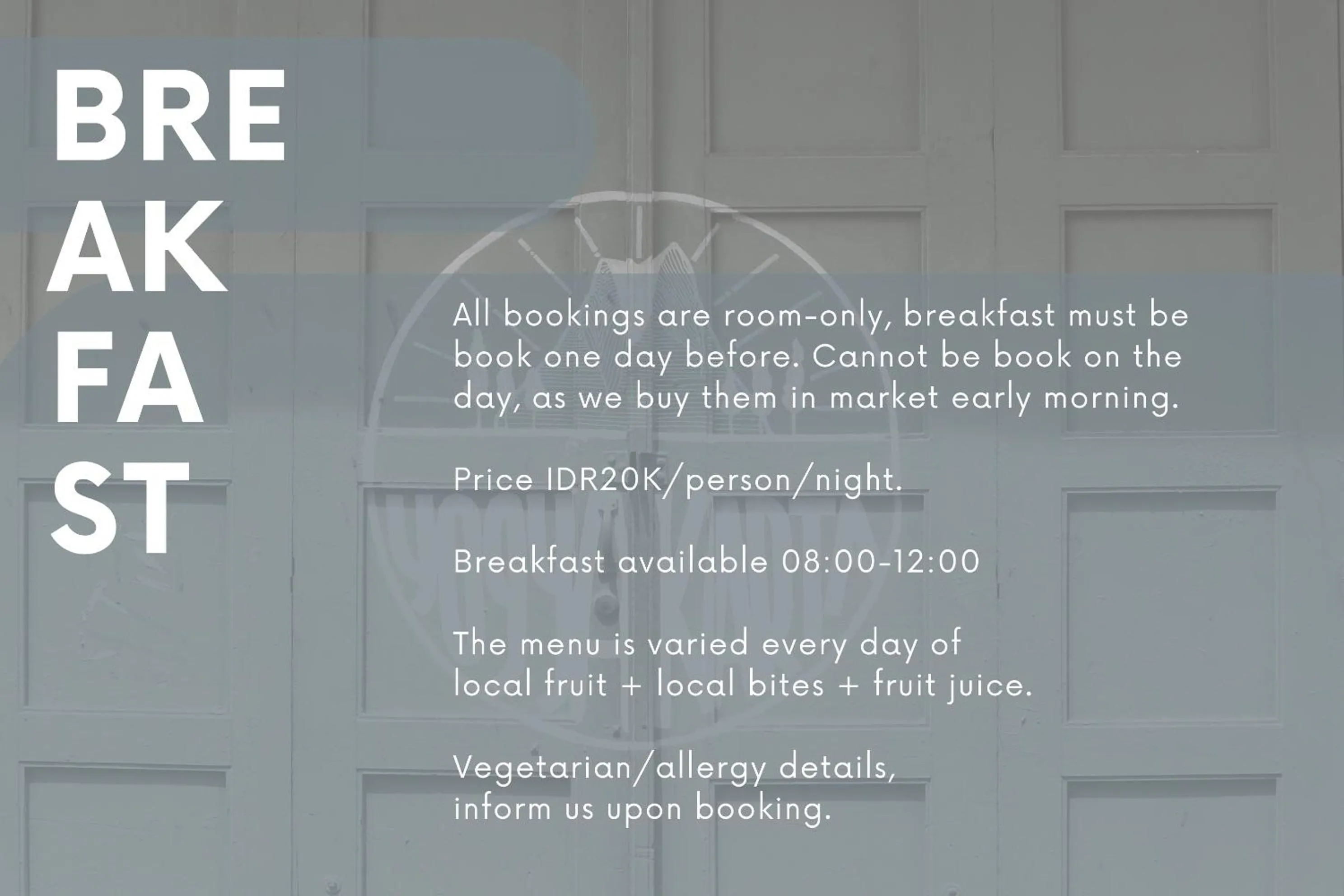 Text overlay in Yogyakarta BnB Malioboro