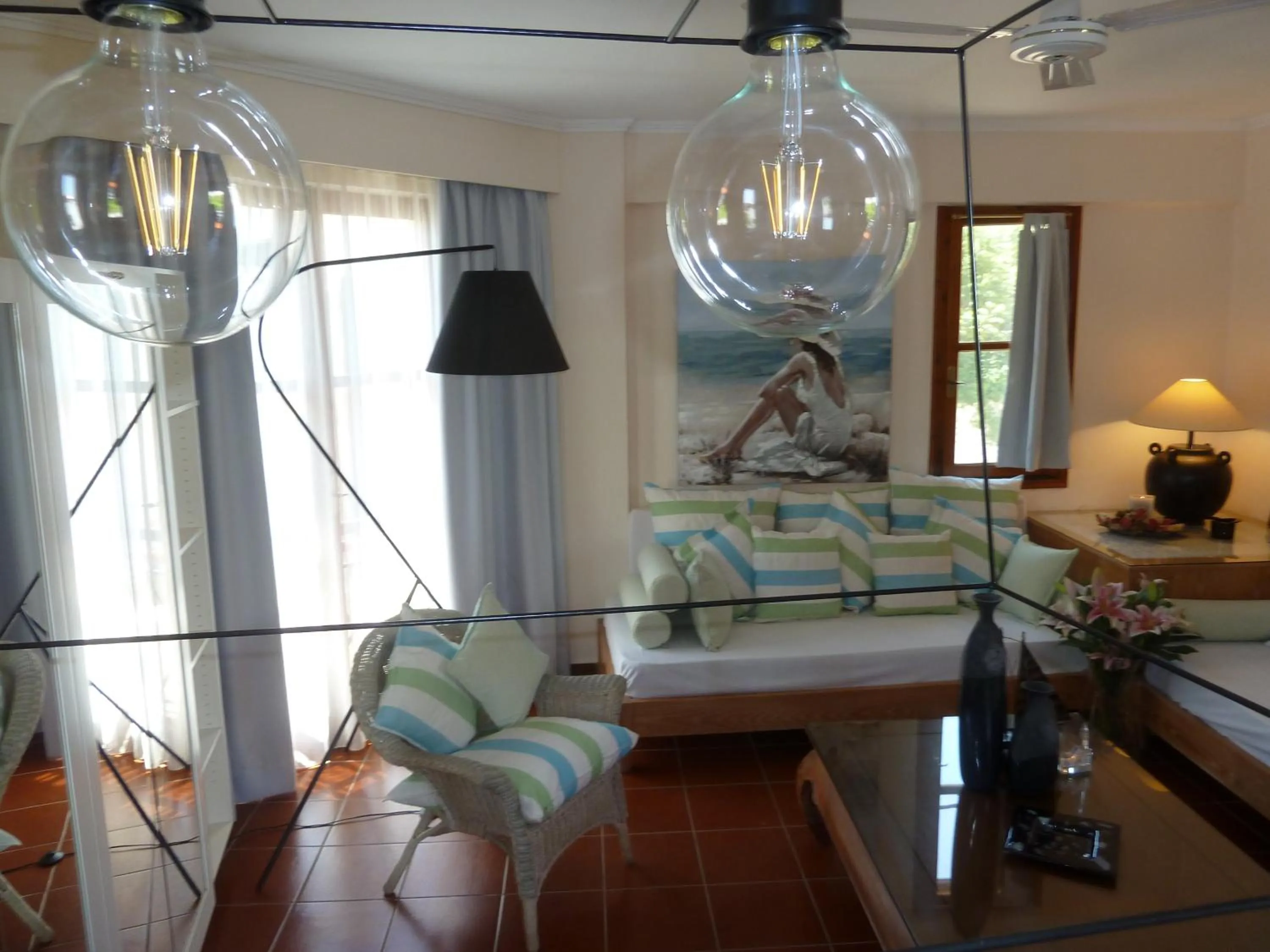 Living room, Bed in Calergi Residence - Holidays in Crete