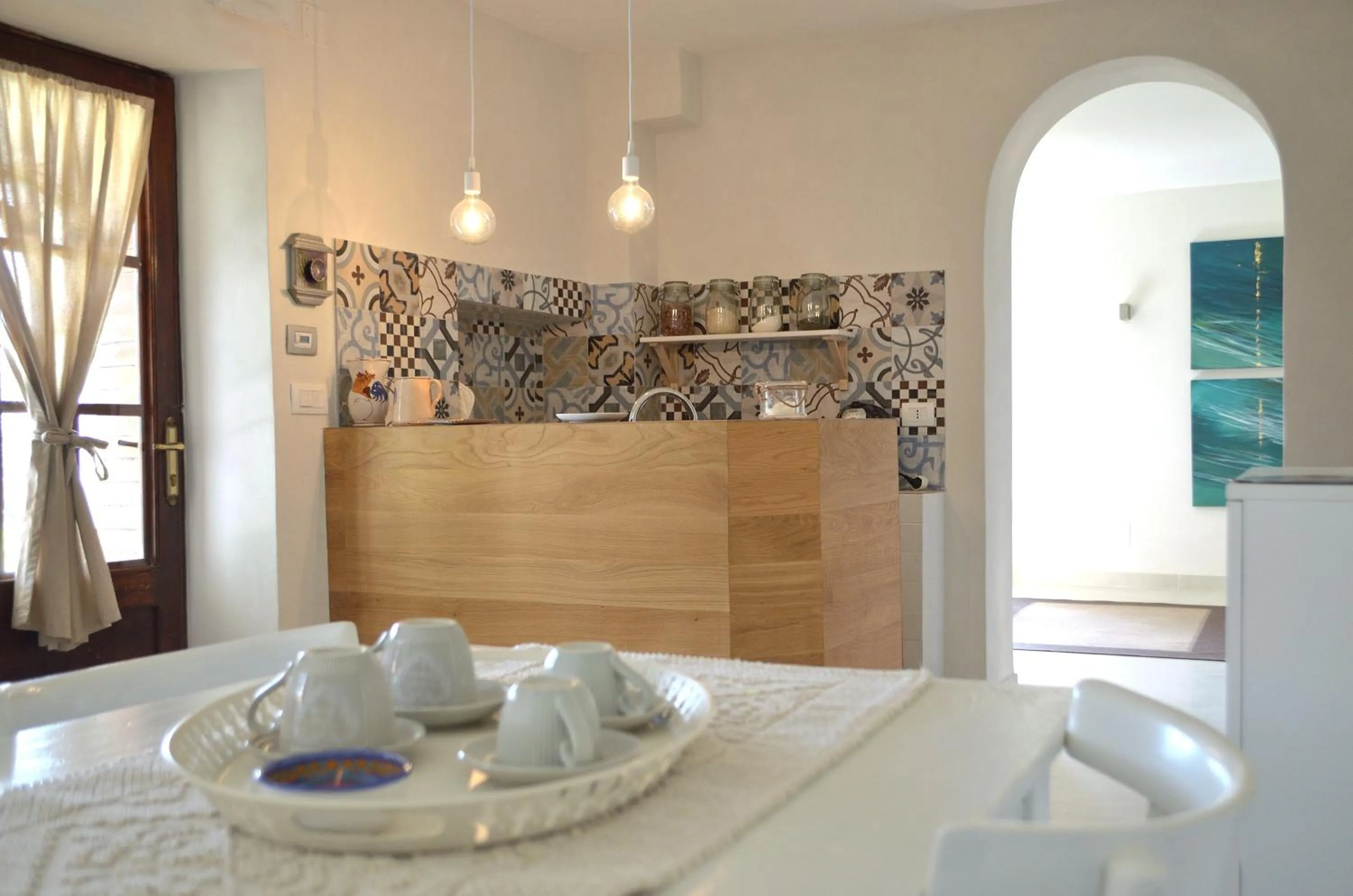 Kitchen or kitchenette in B&B Gocciaverde