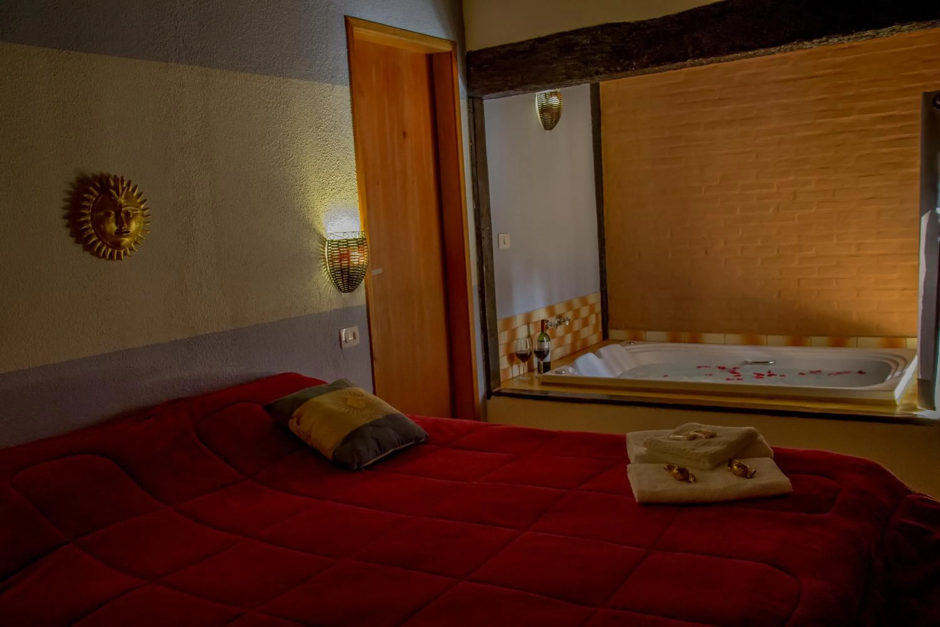 Bed in Pousada Cabanas no Mundo