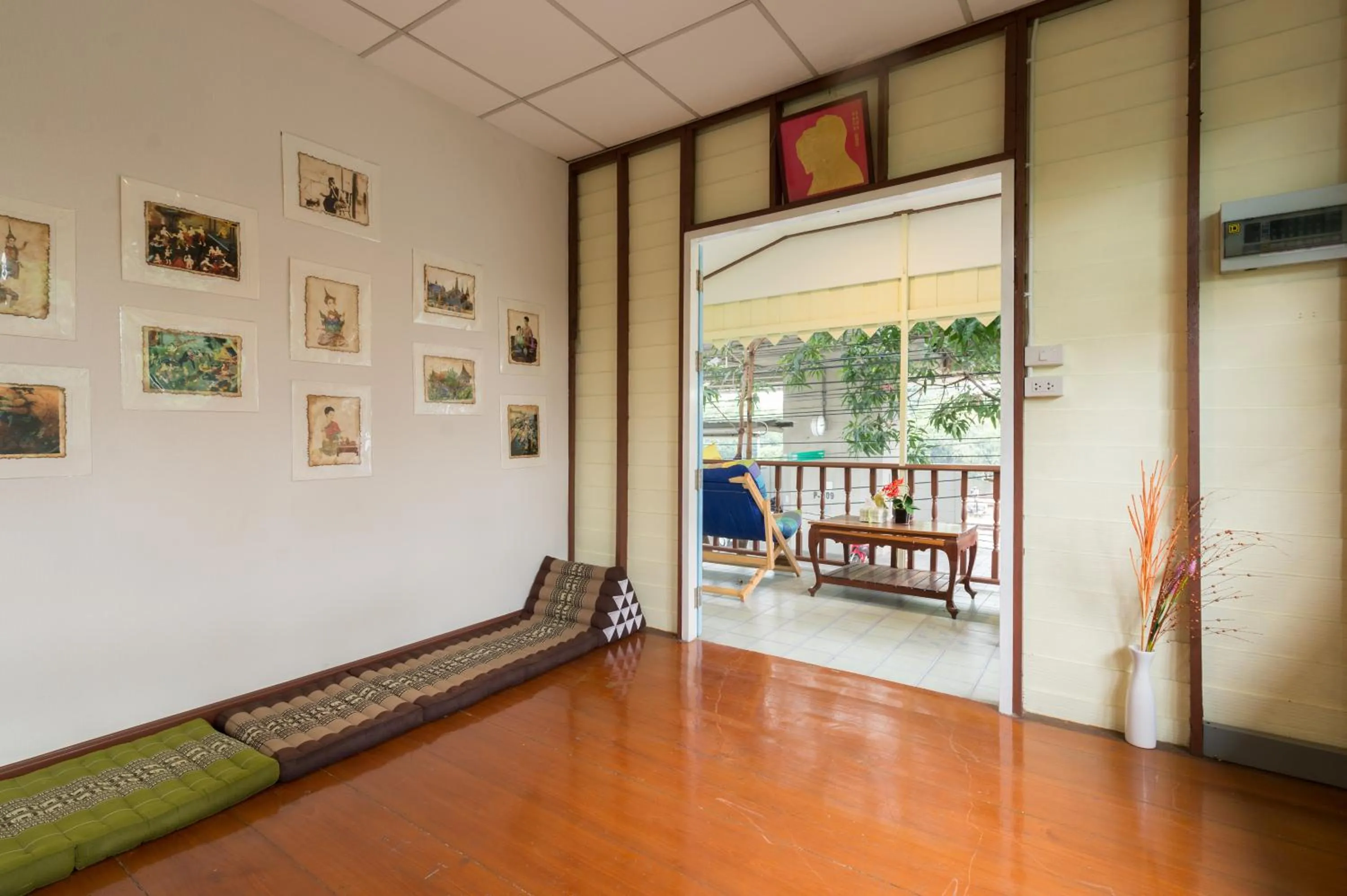 Balcony/Terrace in Nang Ta Yon @ Ban Thap Chang Hostel