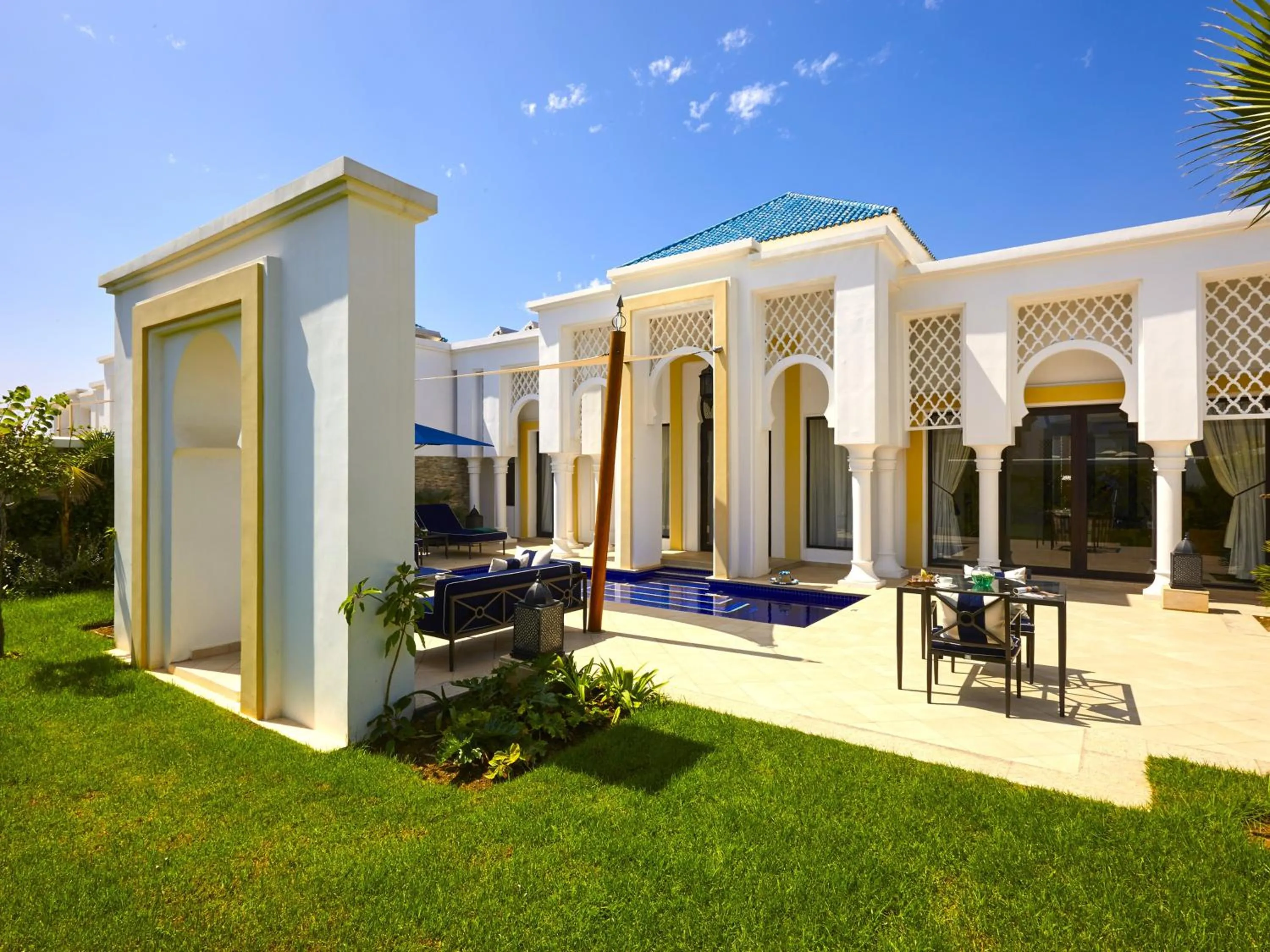 Facade/entrance in Banyan Tree Tamouda Bay