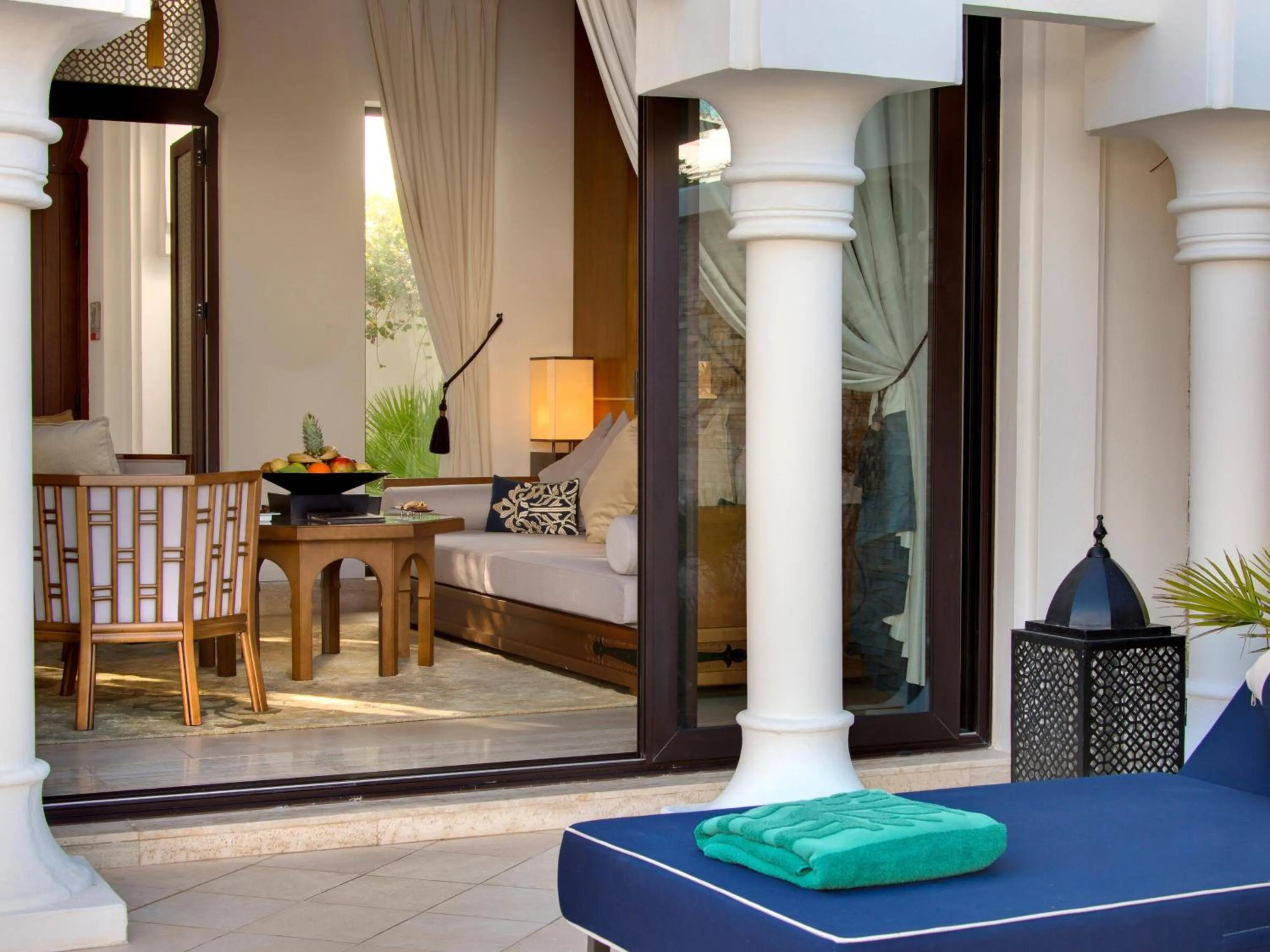 Living room, Bed in Banyan Tree Tamouda Bay