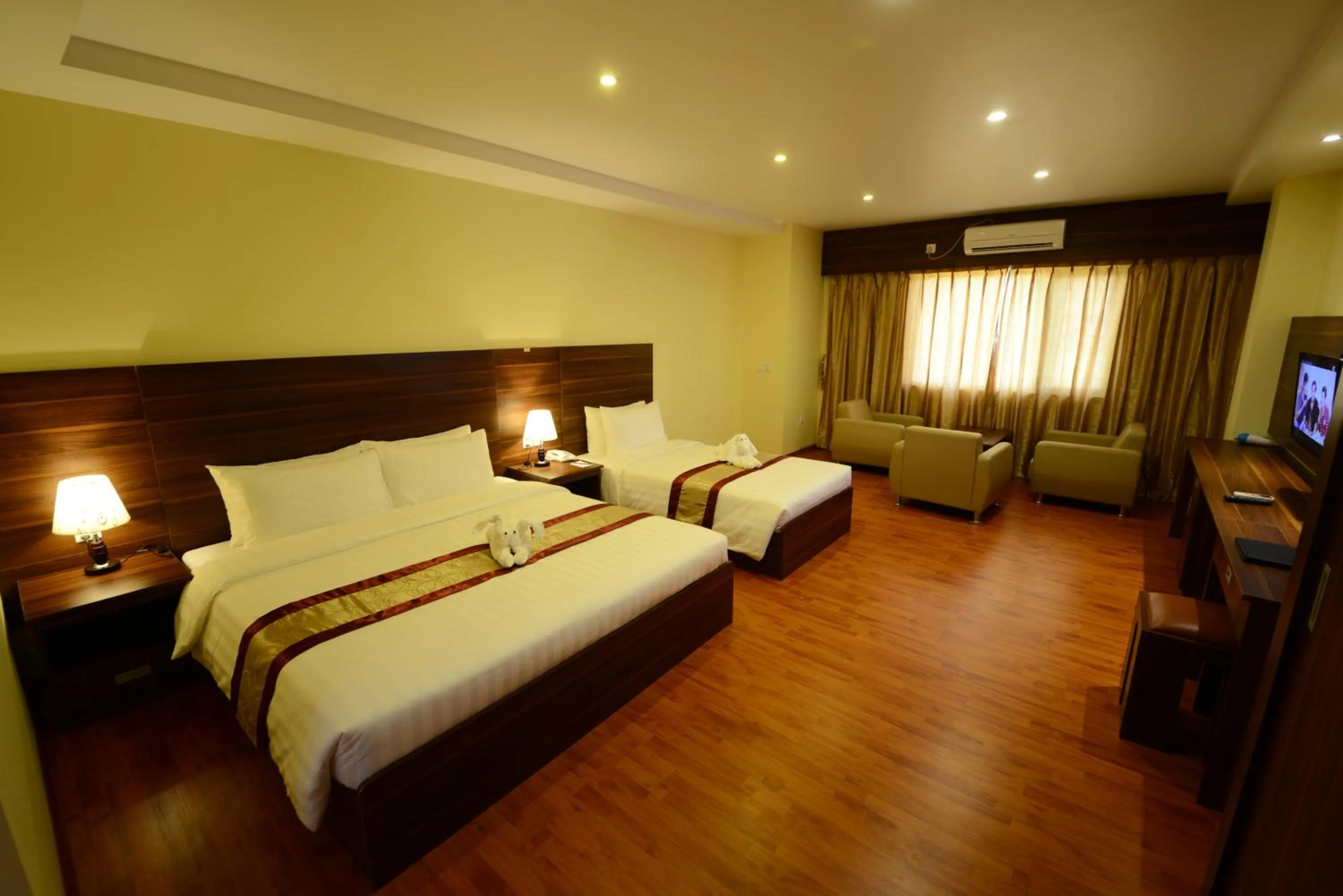 Family in Silver Green Hotel