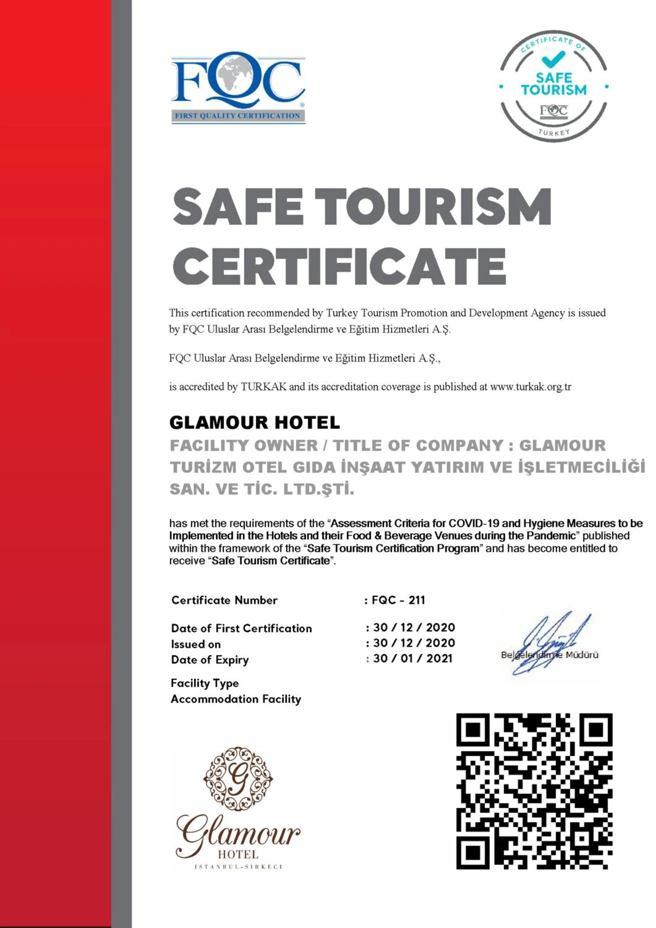 Property logo or sign in Glamour Hotel Istanbul Sirkeci