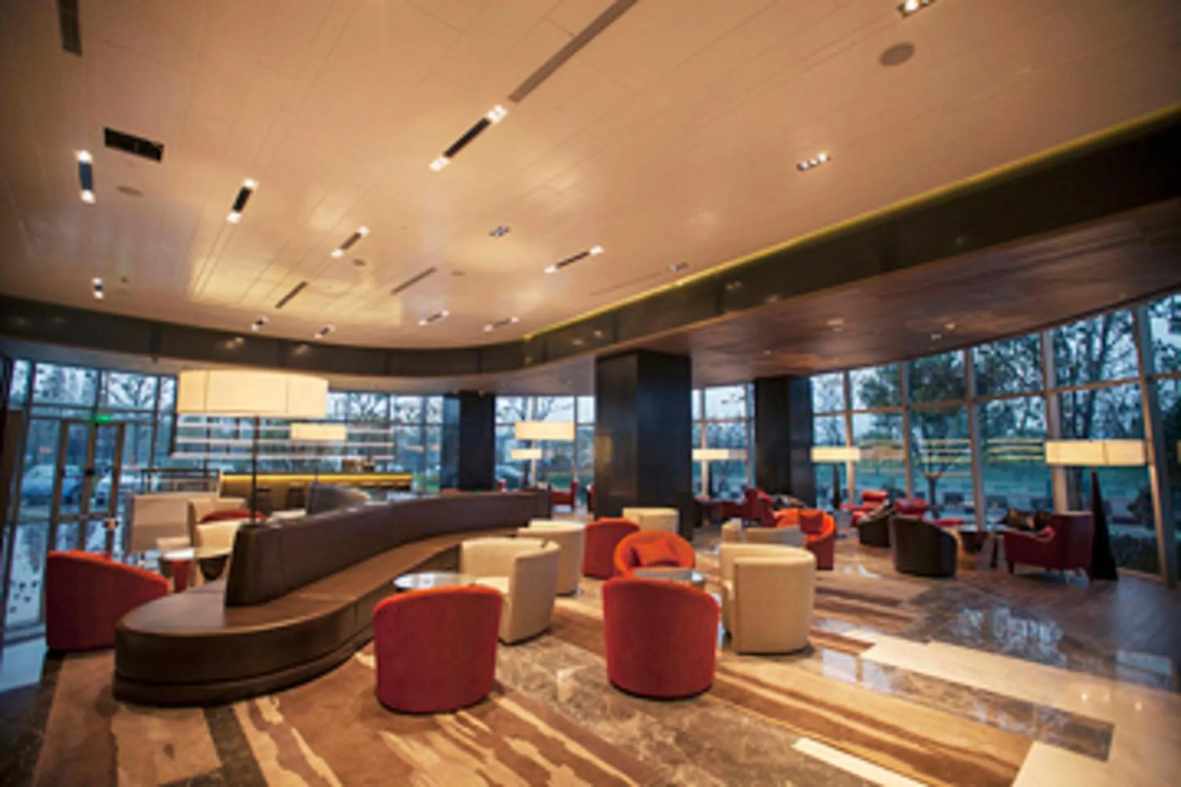 Communal lounge/ TV room in Radisson Blu Shanghai Pudong Jinqiao