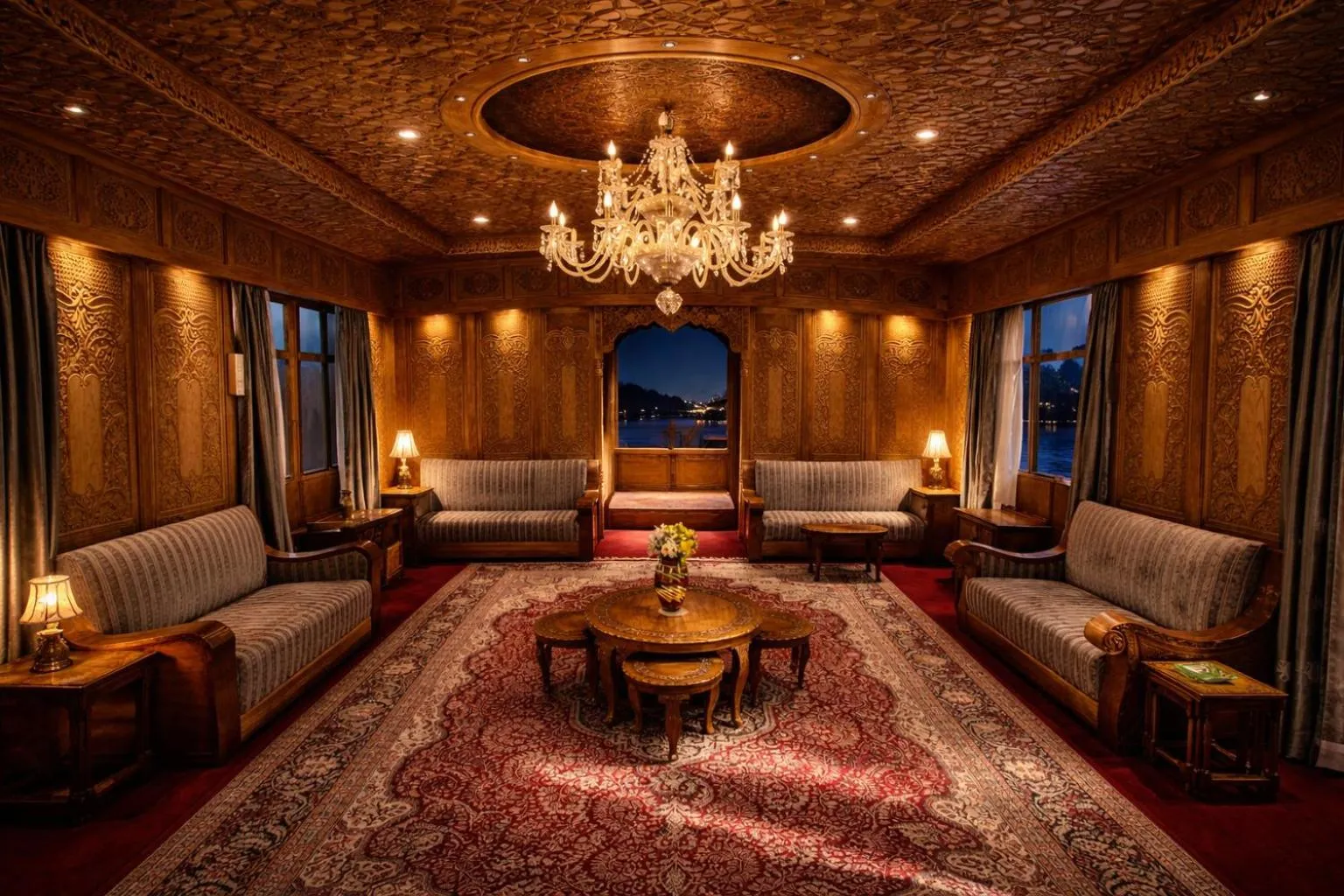 Seating area in Mascot Houseboats