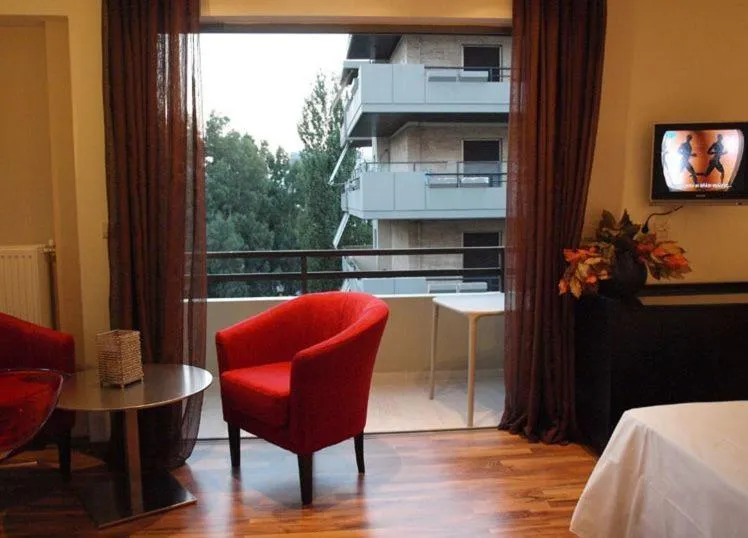 Balcony/Terrace, Bed in Athens Habitat