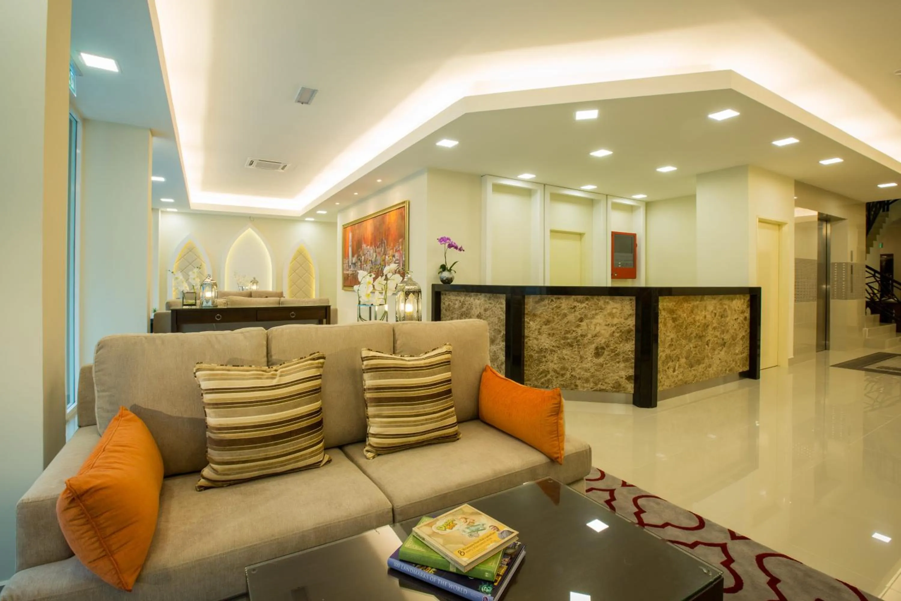 Lobby or reception in Humaira Hotel