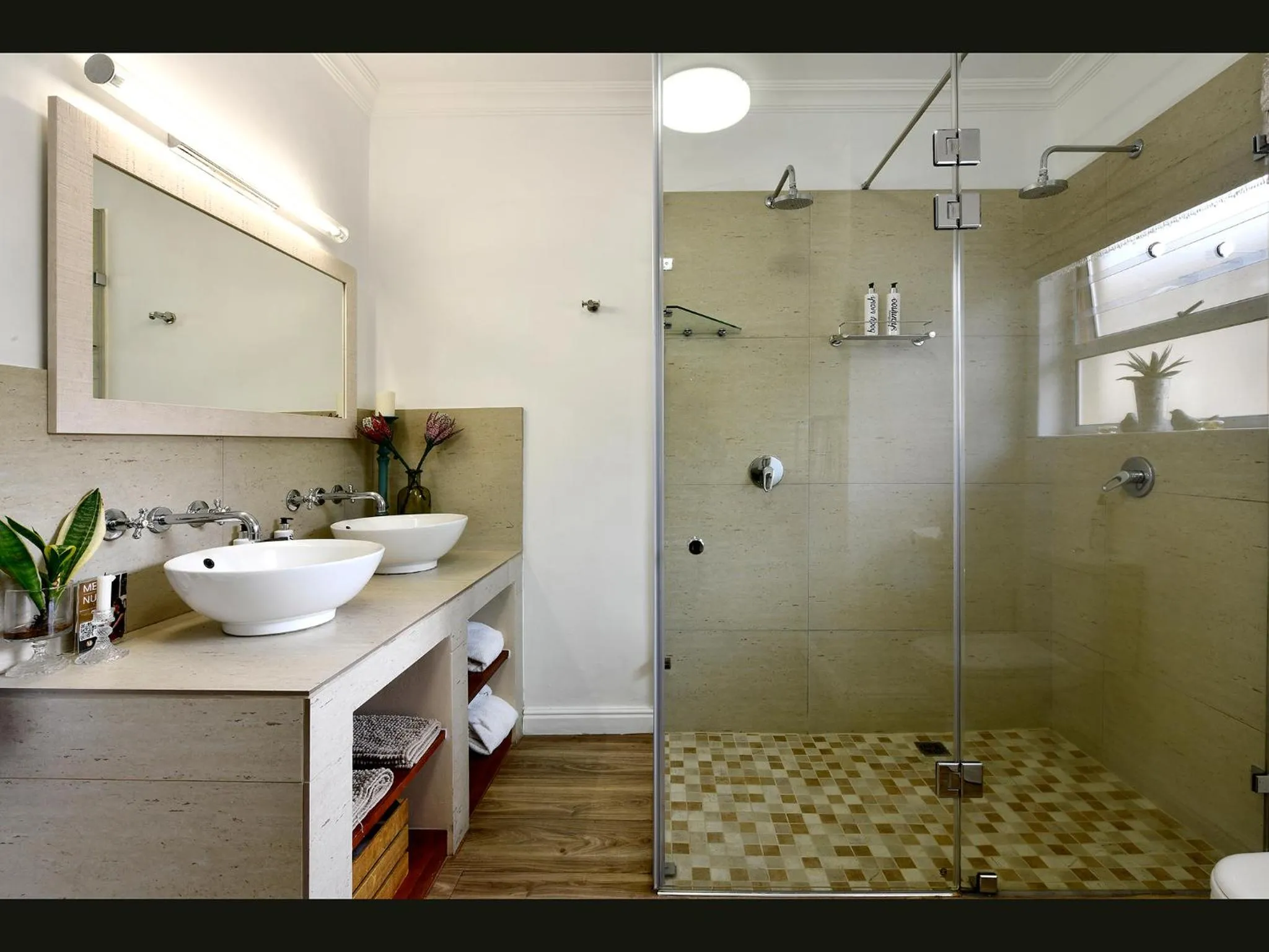 Bathroom in Petit & Grande Plaisir luxury self-catering