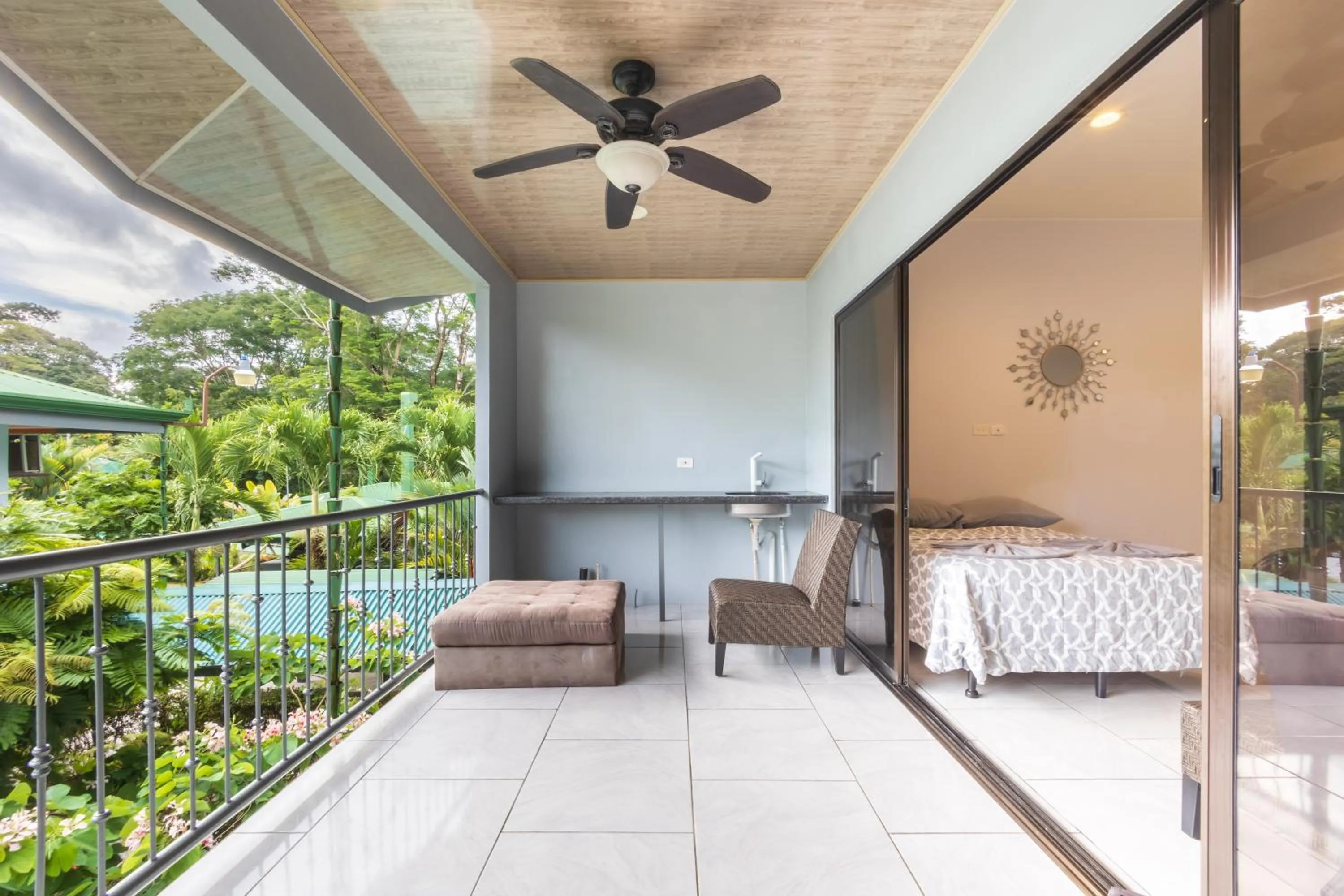 Bed in Hotel Cabinas el Tecal