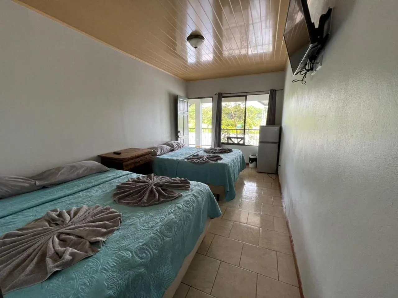 Bed in Hotel Cabinas el Tecal