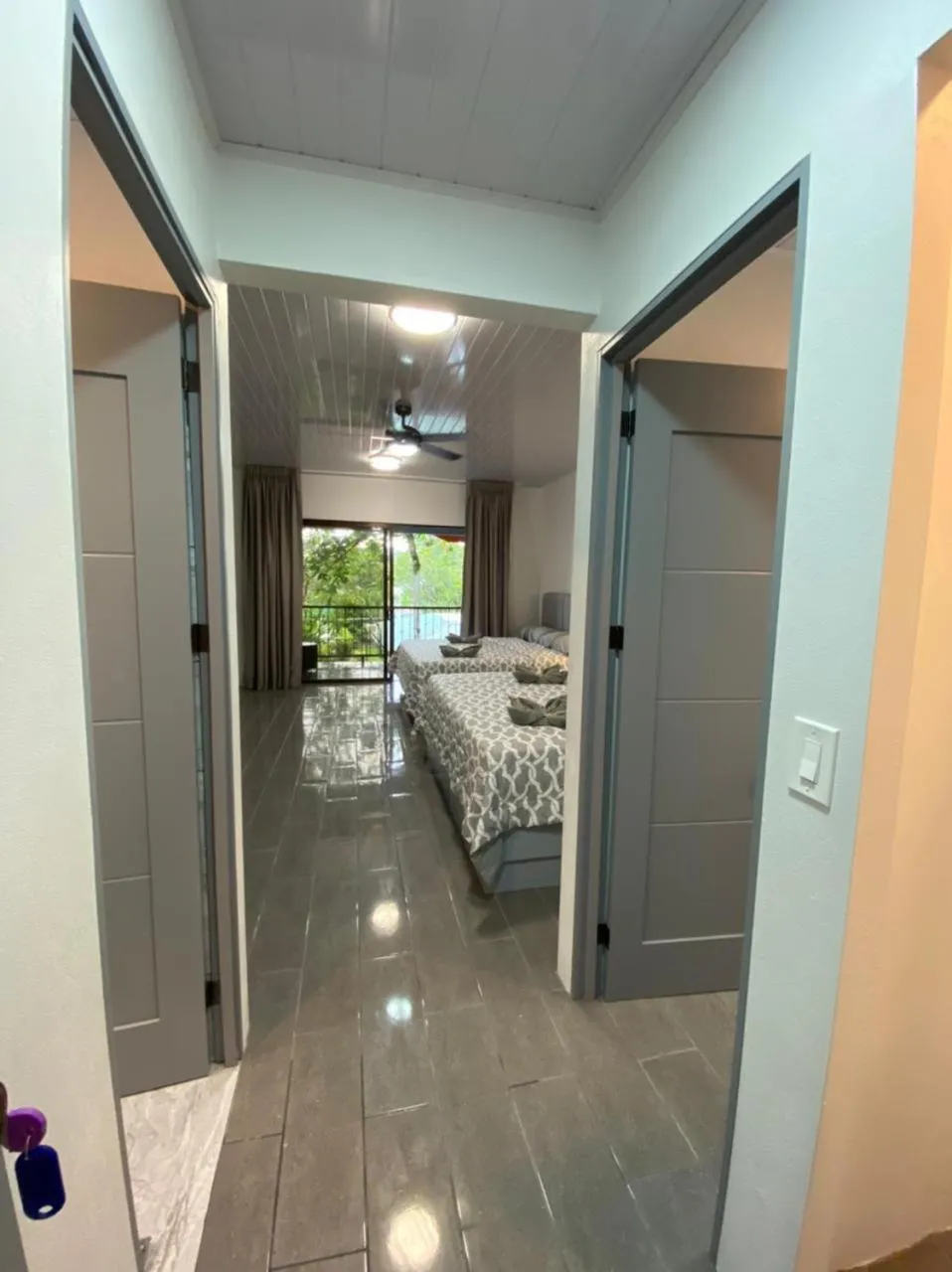 Bed in Hotel Cabinas el Tecal