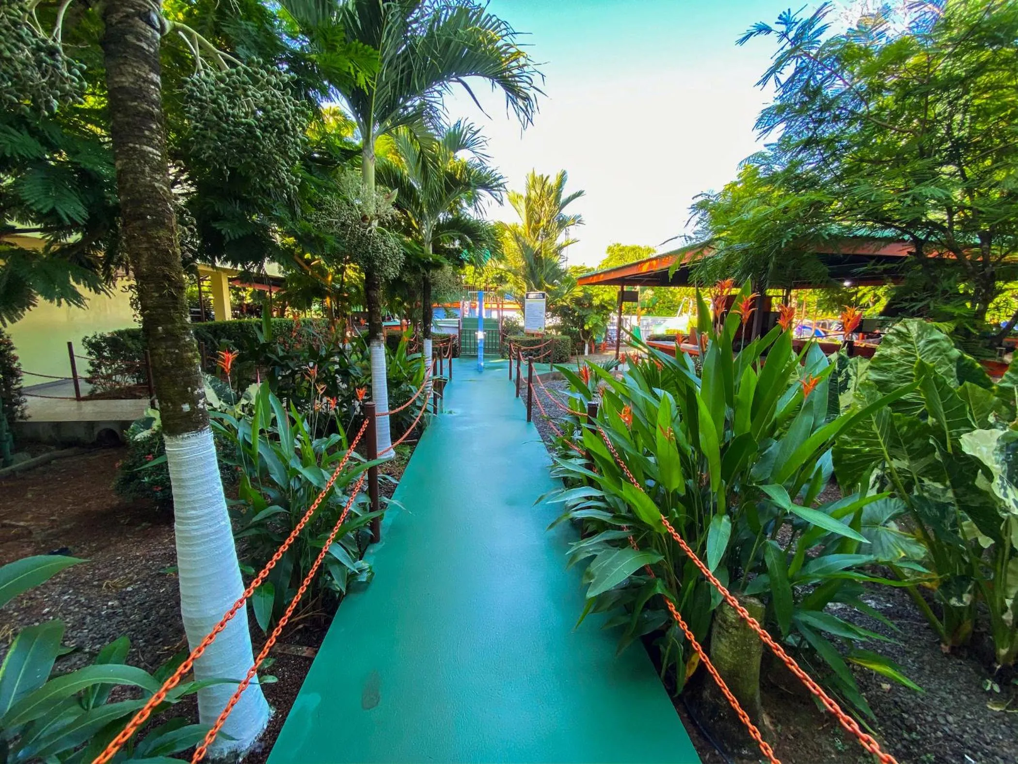 Patio in Hotel Cabinas el Tecal
