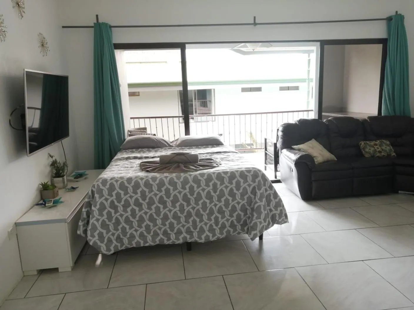 Bed in Hotel Cabinas el Tecal