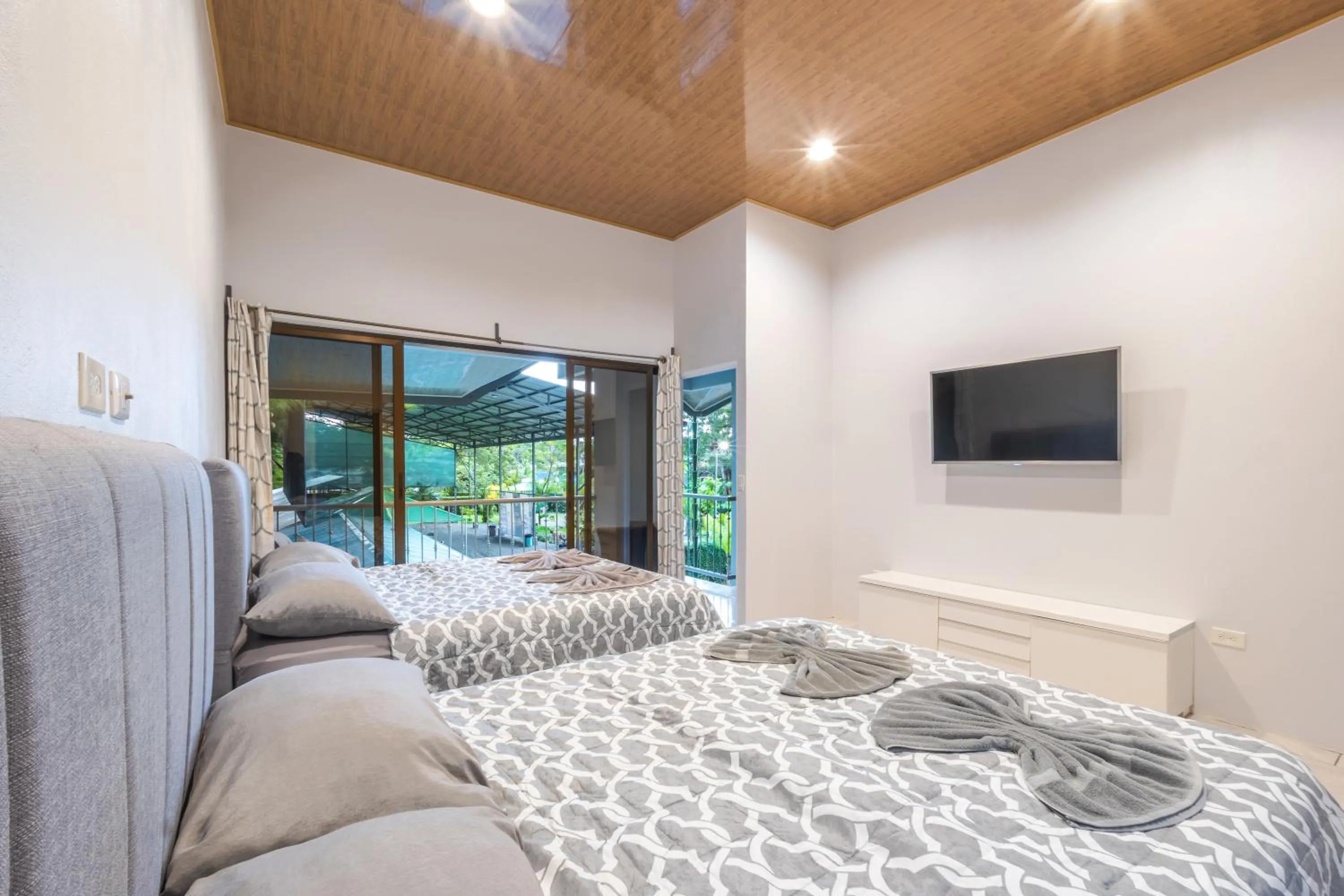 Bed in Hotel Cabinas el Tecal