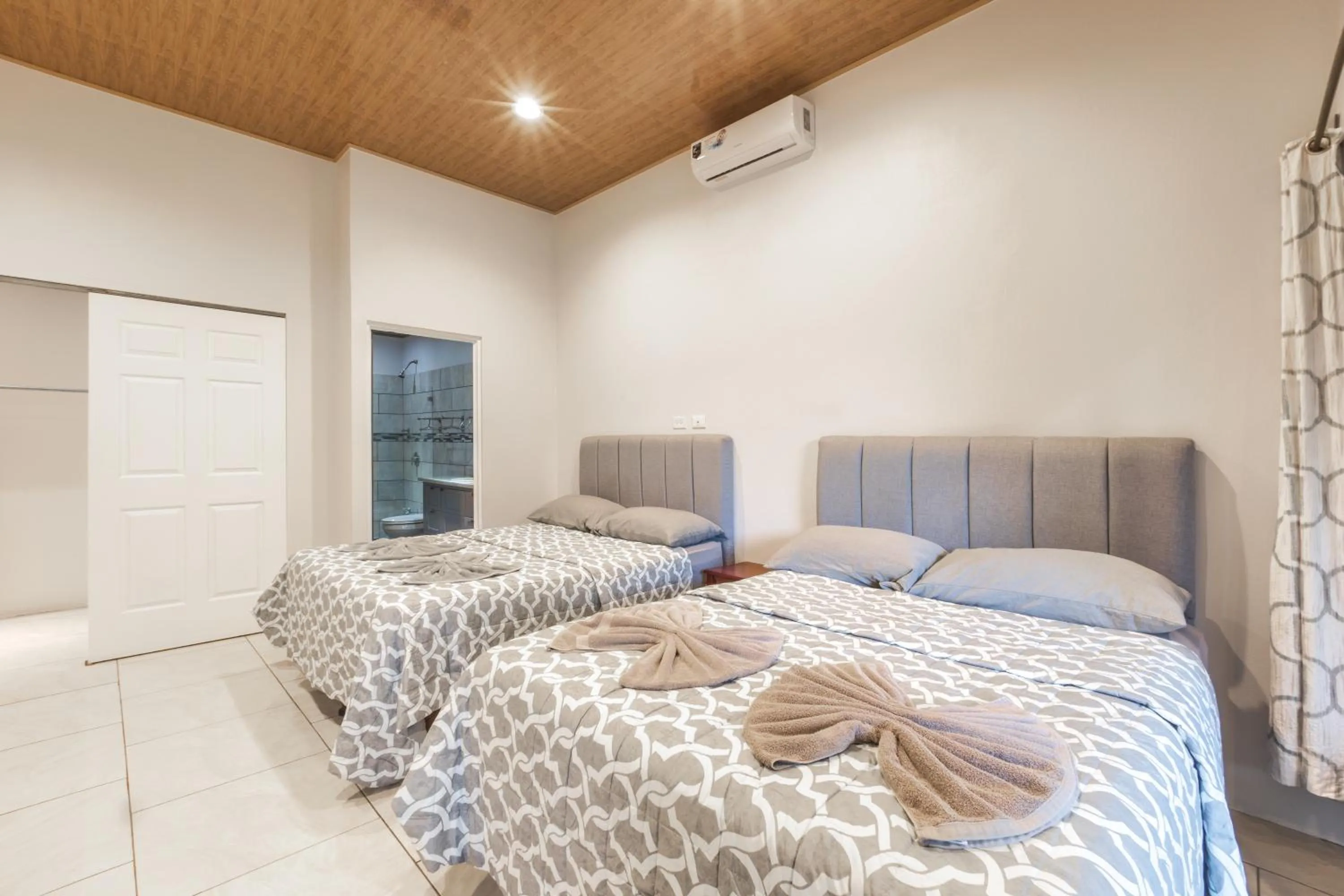 Bed in Hotel Cabinas el Tecal