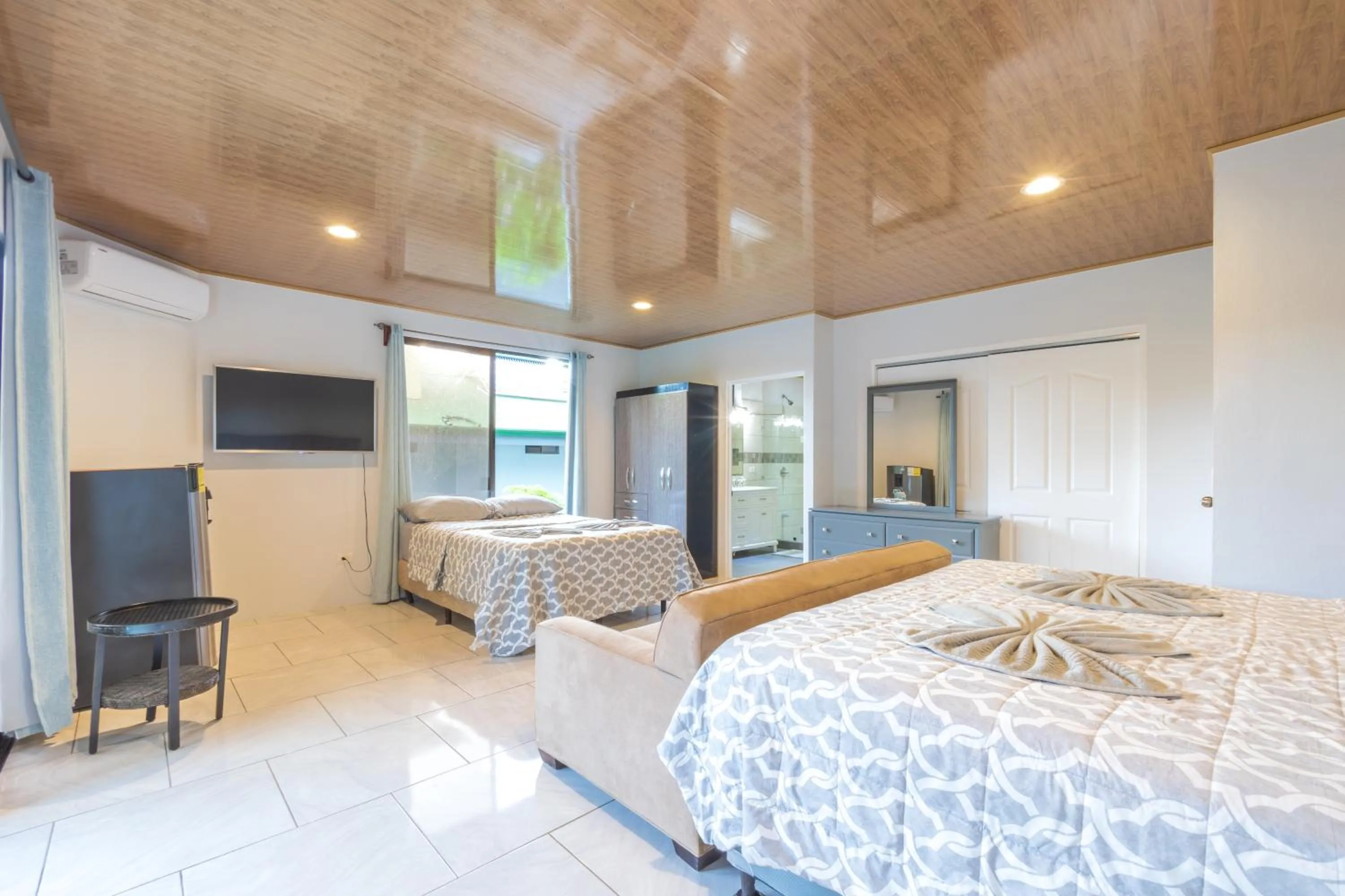 Bed in Hotel Cabinas el Tecal