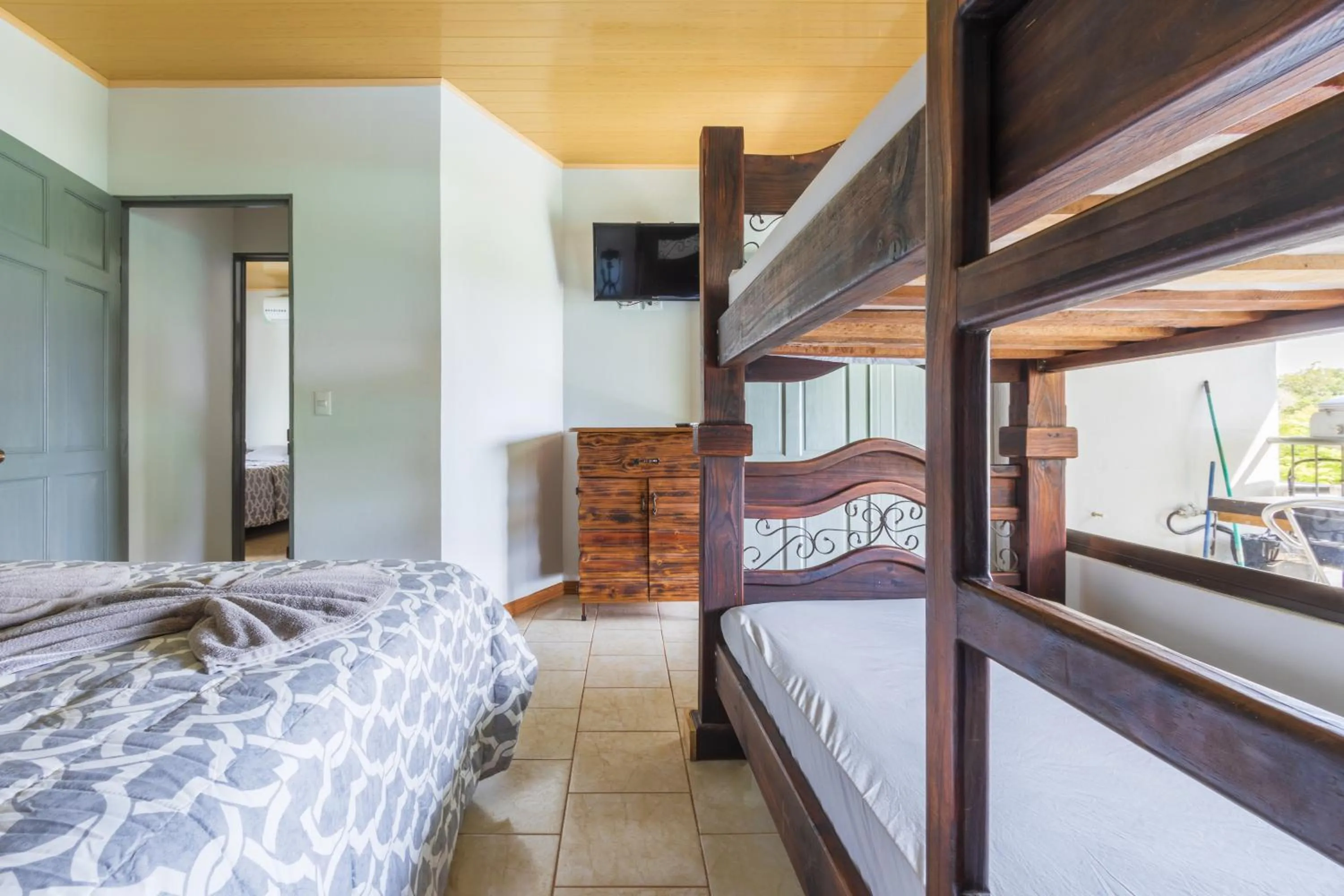 Bed in Hotel Cabinas el Tecal