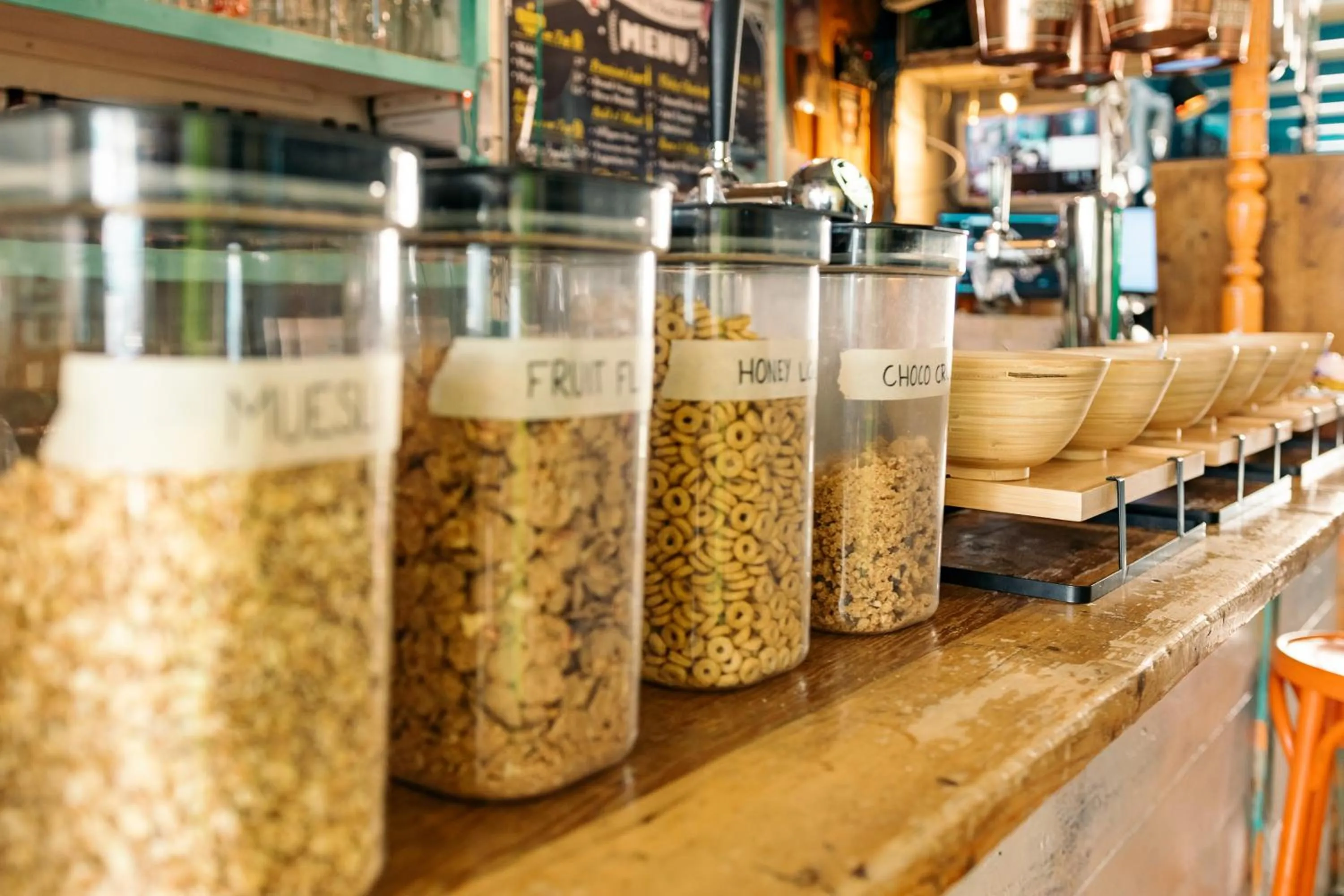 Breakfast in The Flying Pig Beach Hostel Age 18 to 40