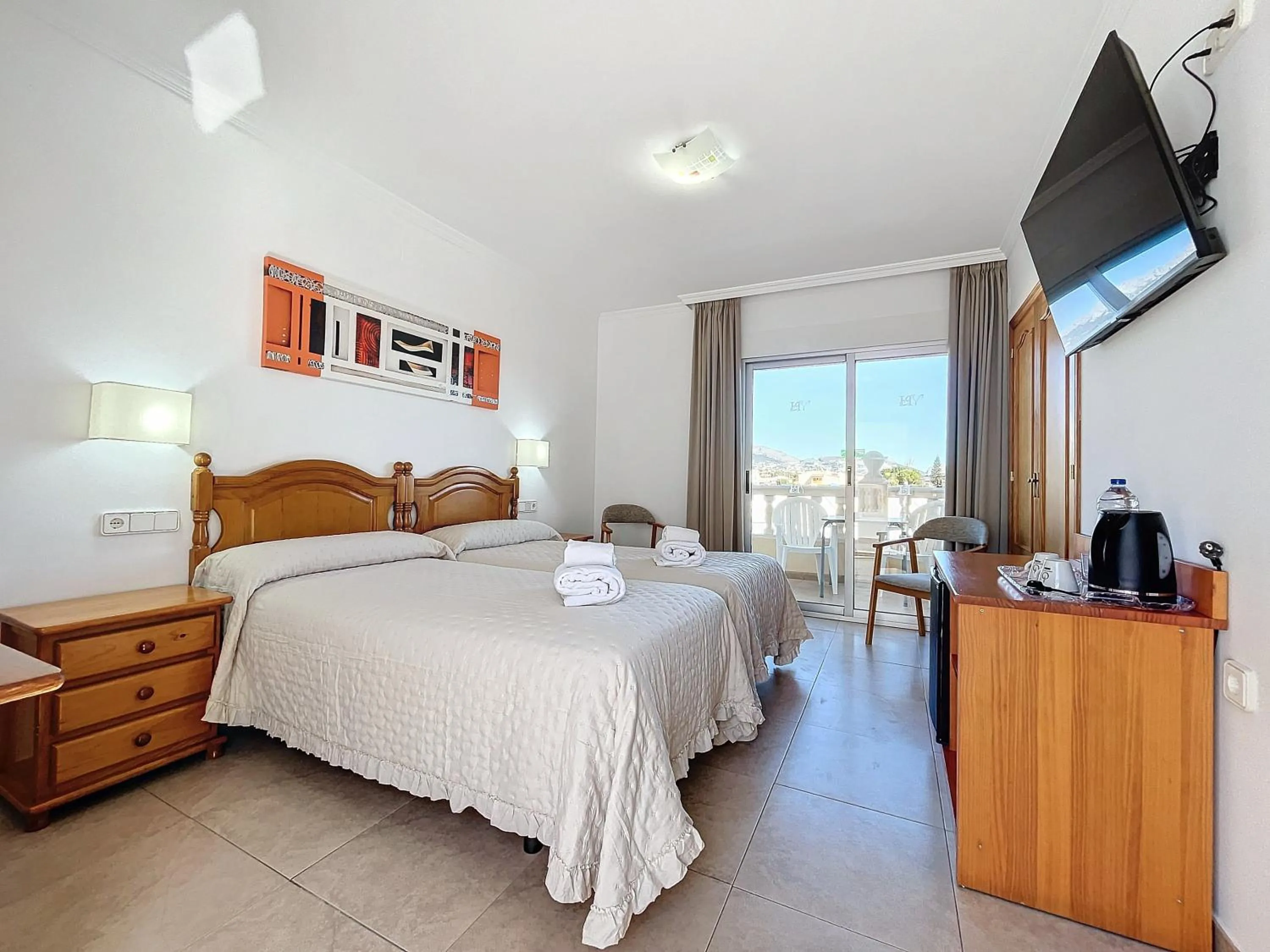 Bed in Hotel Noguera El Albir