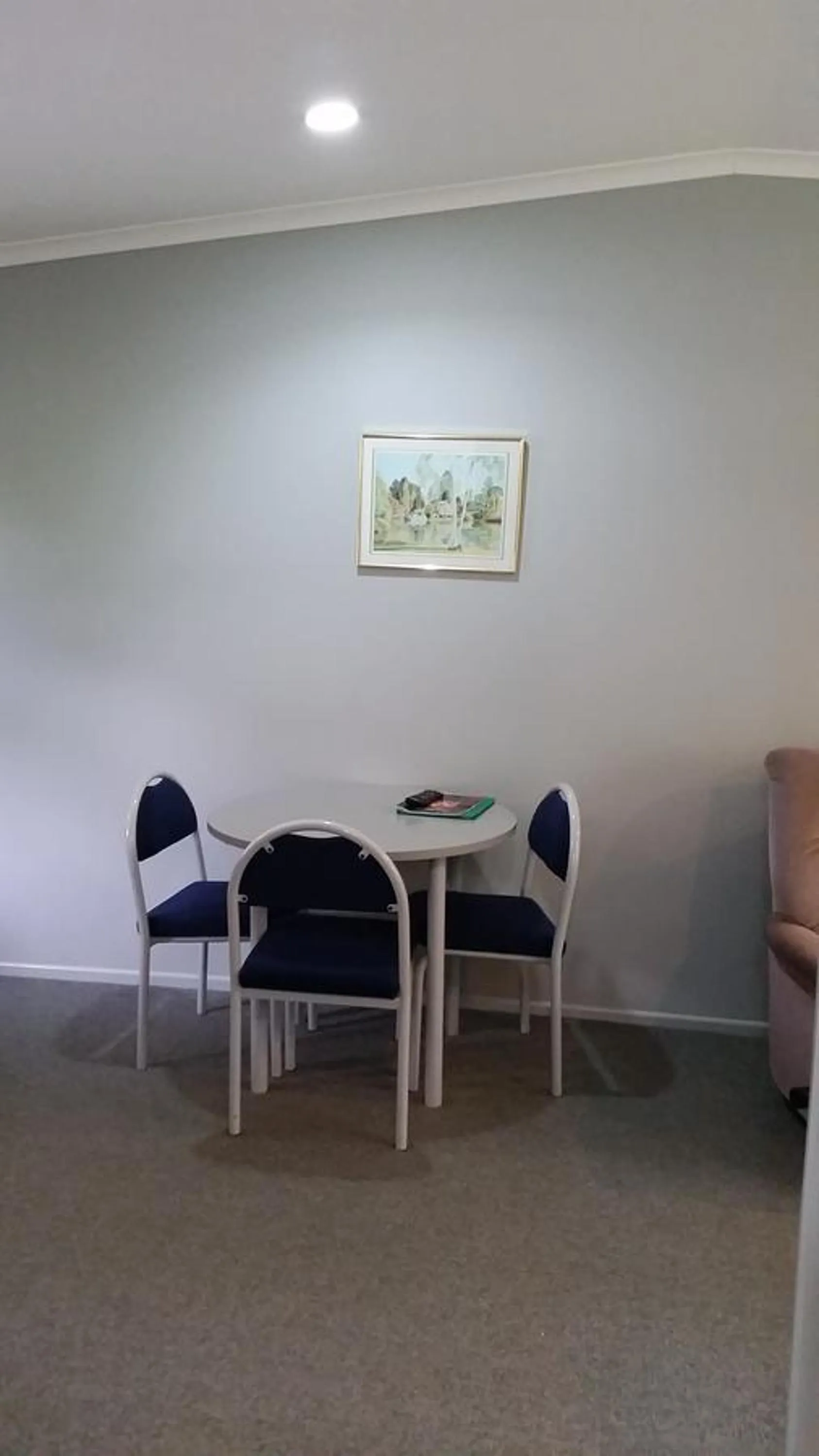 Seating area in Mahoe Motel