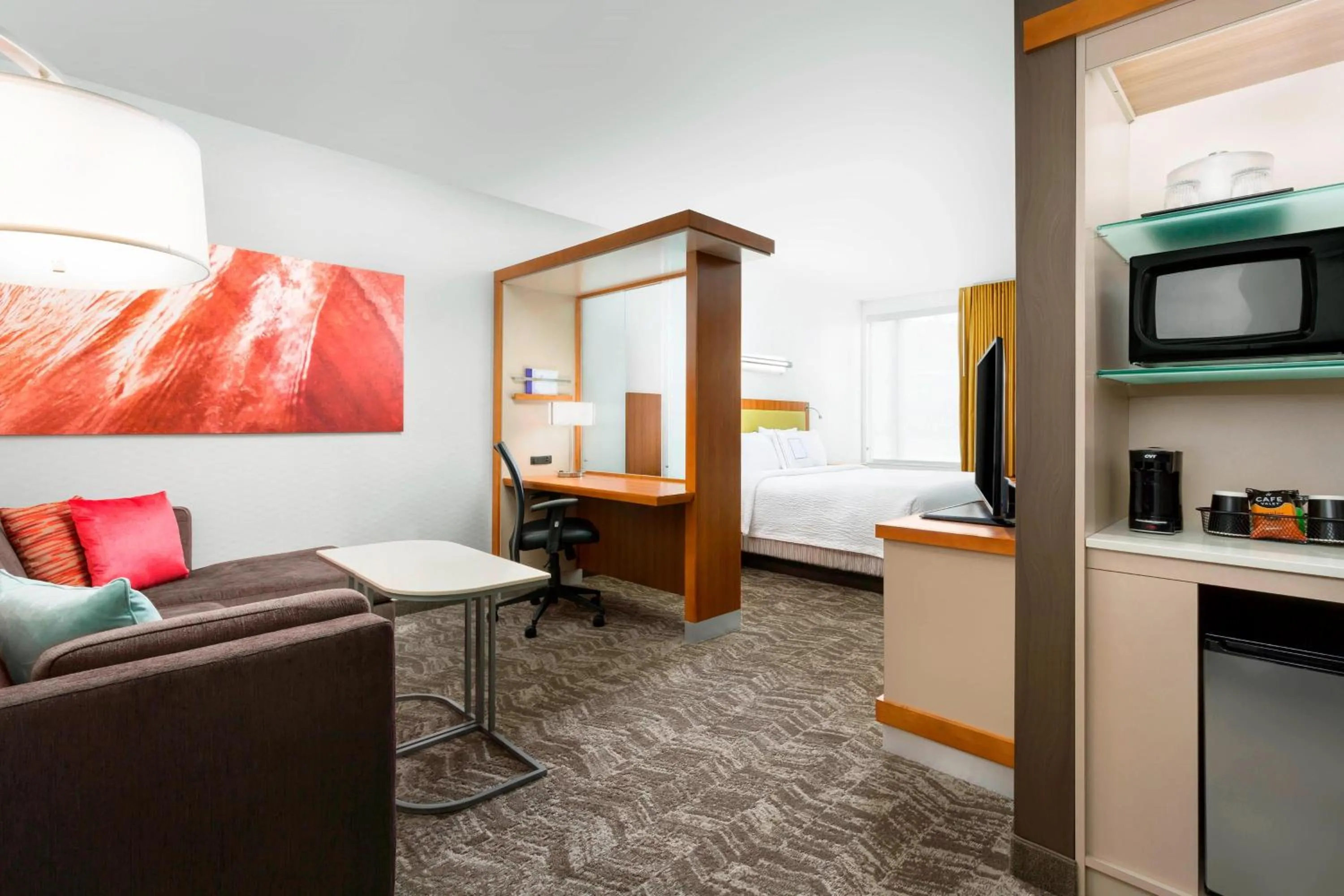 Photo of the whole room, Bed in SpringHill Suites by Marriott San Diego Mission Valley