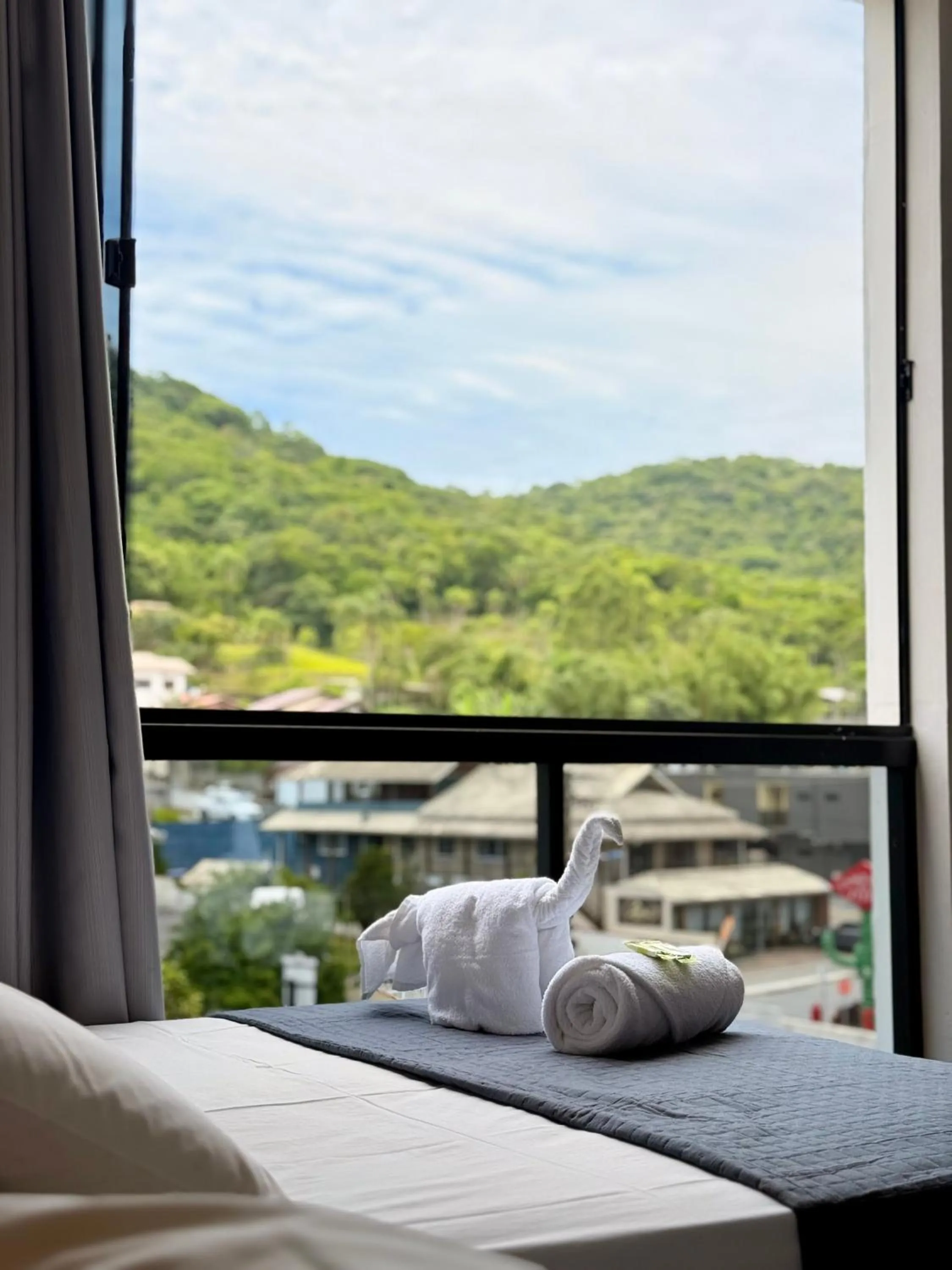 View (from property/room), Bed in Pousada Duas Ilhas