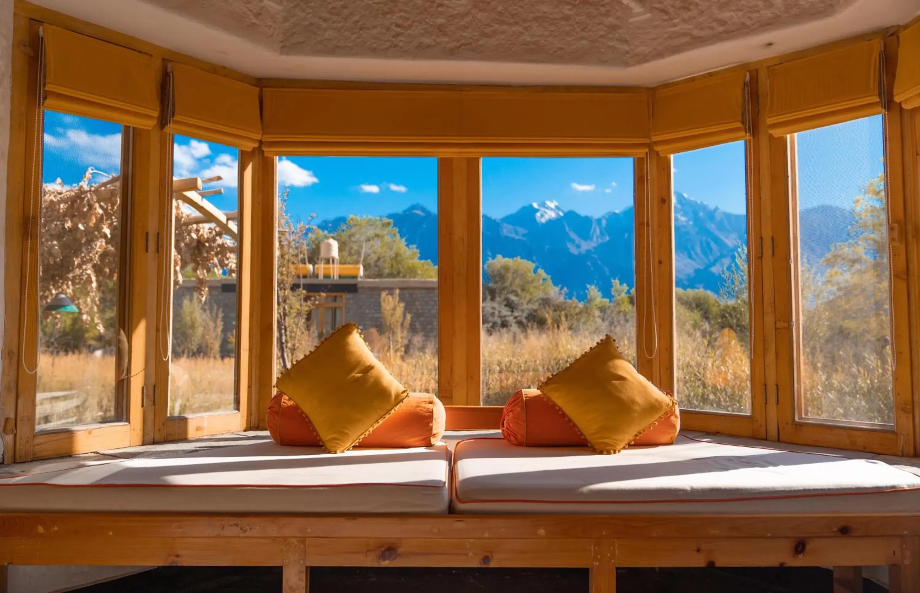 Mountain view in Lchang Nang Retreat-THE HOUSE OF TREES-Nubra Valley Mountain view in Lchang Nang Retreat-THE HOUSE OF TREES-Nubra Valley