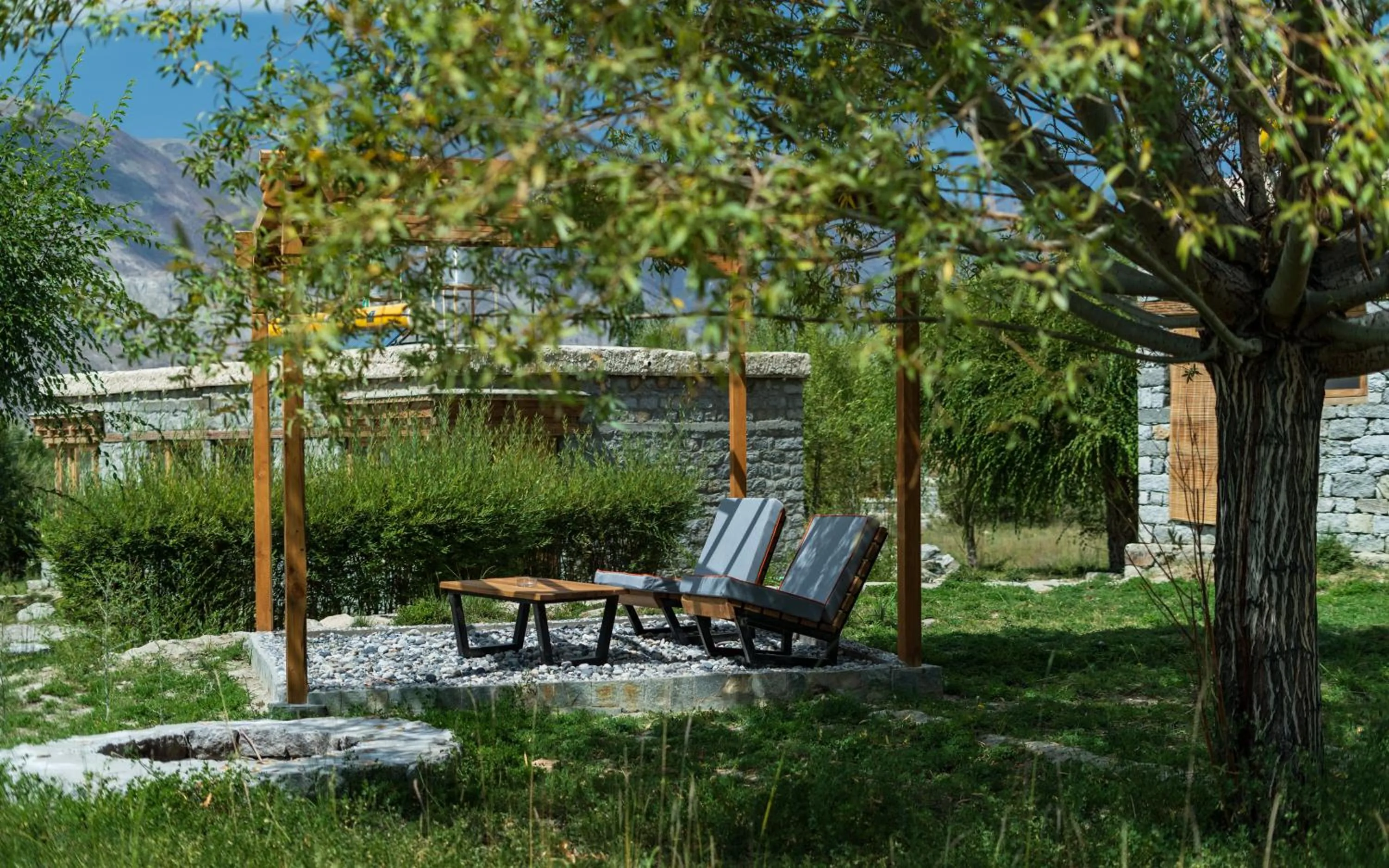 Garden in Lchang Nang Retreat-THE HOUSE OF TREES-Nubra Valley