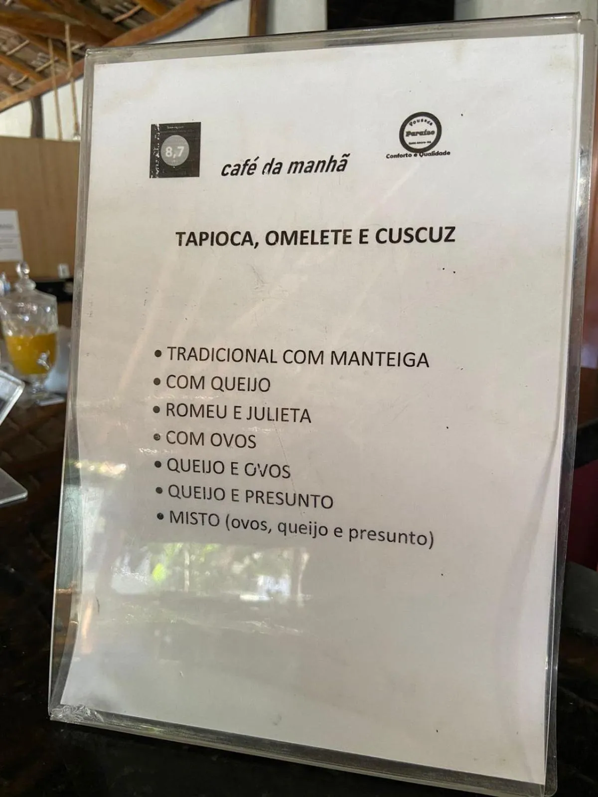 Breakfast in Pousada Paraiso - Santo Amaro Centro - perto de tudo