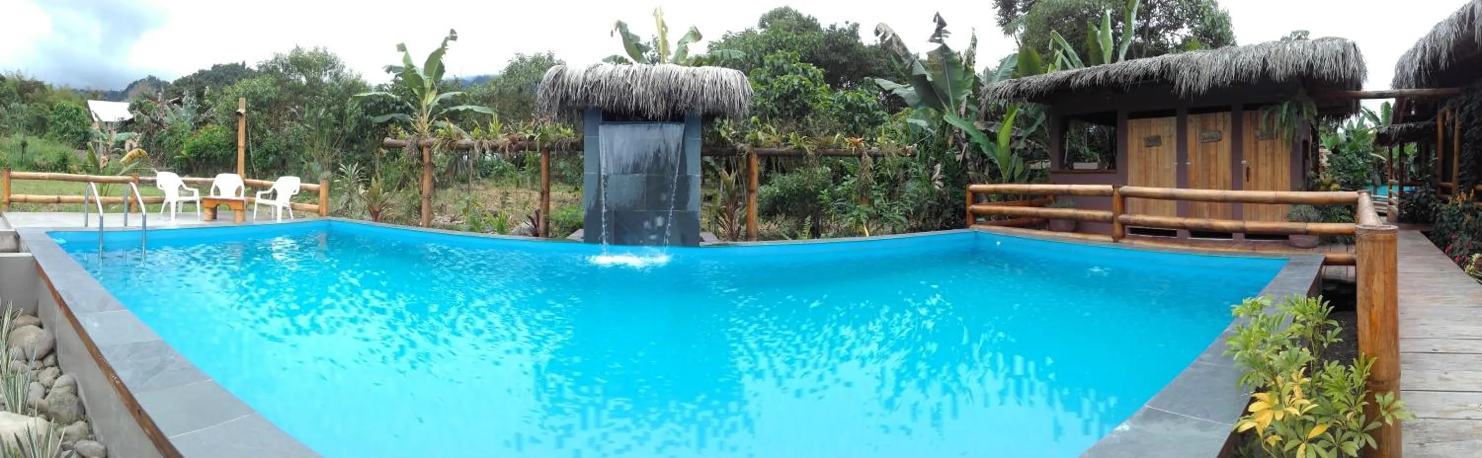 Pool view in La Bicok EcoLodge