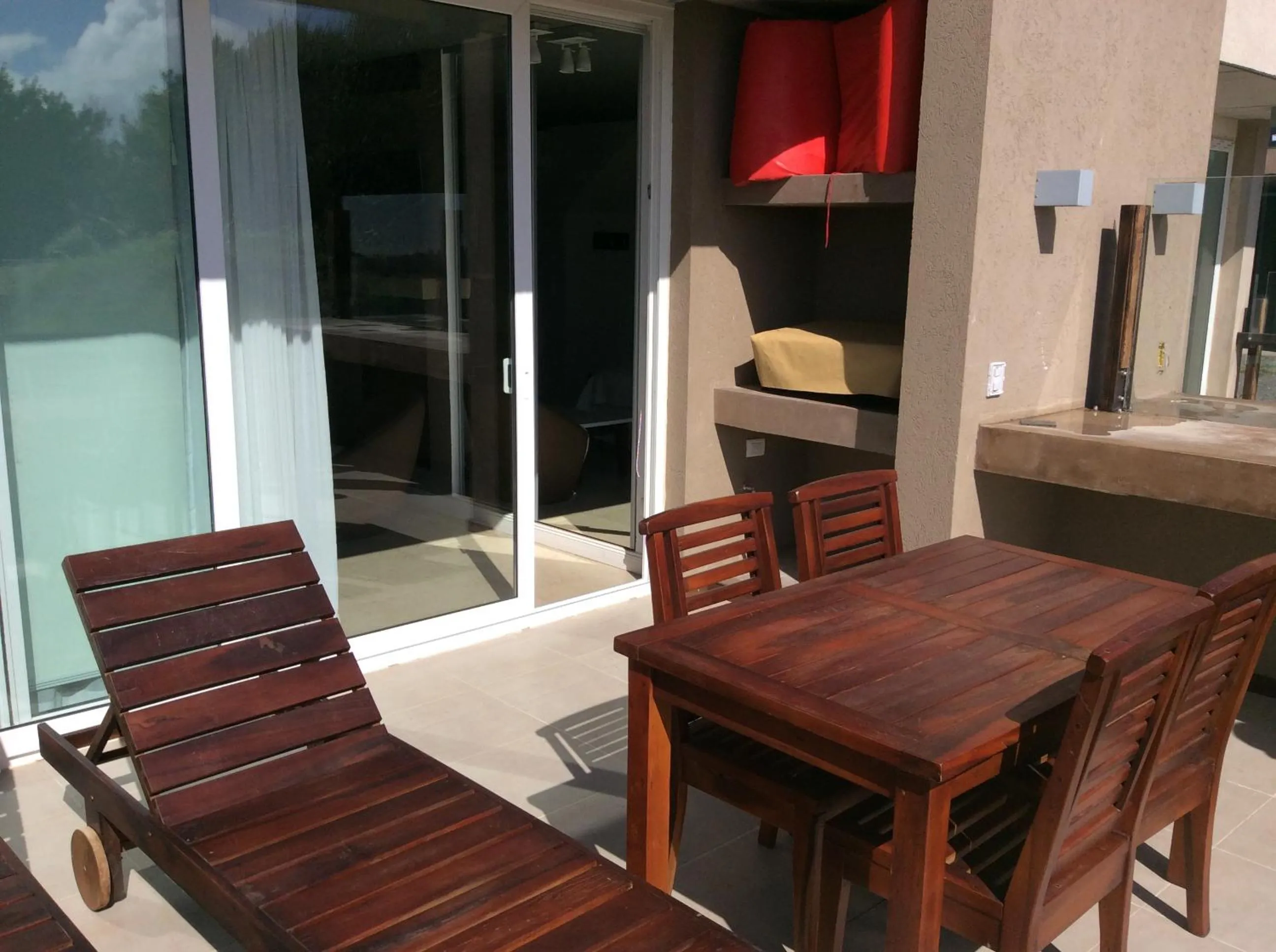 Patio in Linda Bay spa playa Unidad 603 Mar de Las Pampas