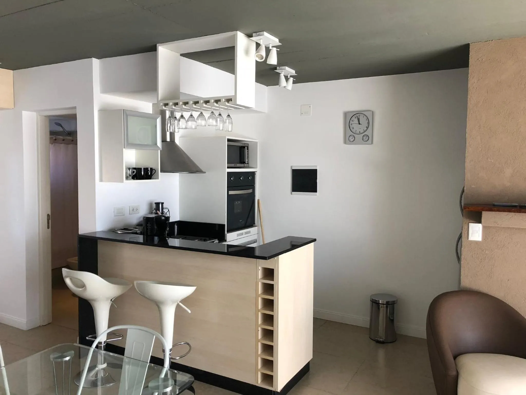 Kitchen or kitchenette in Linda Bay spa playa Unidad 603 Mar de Las Pampas