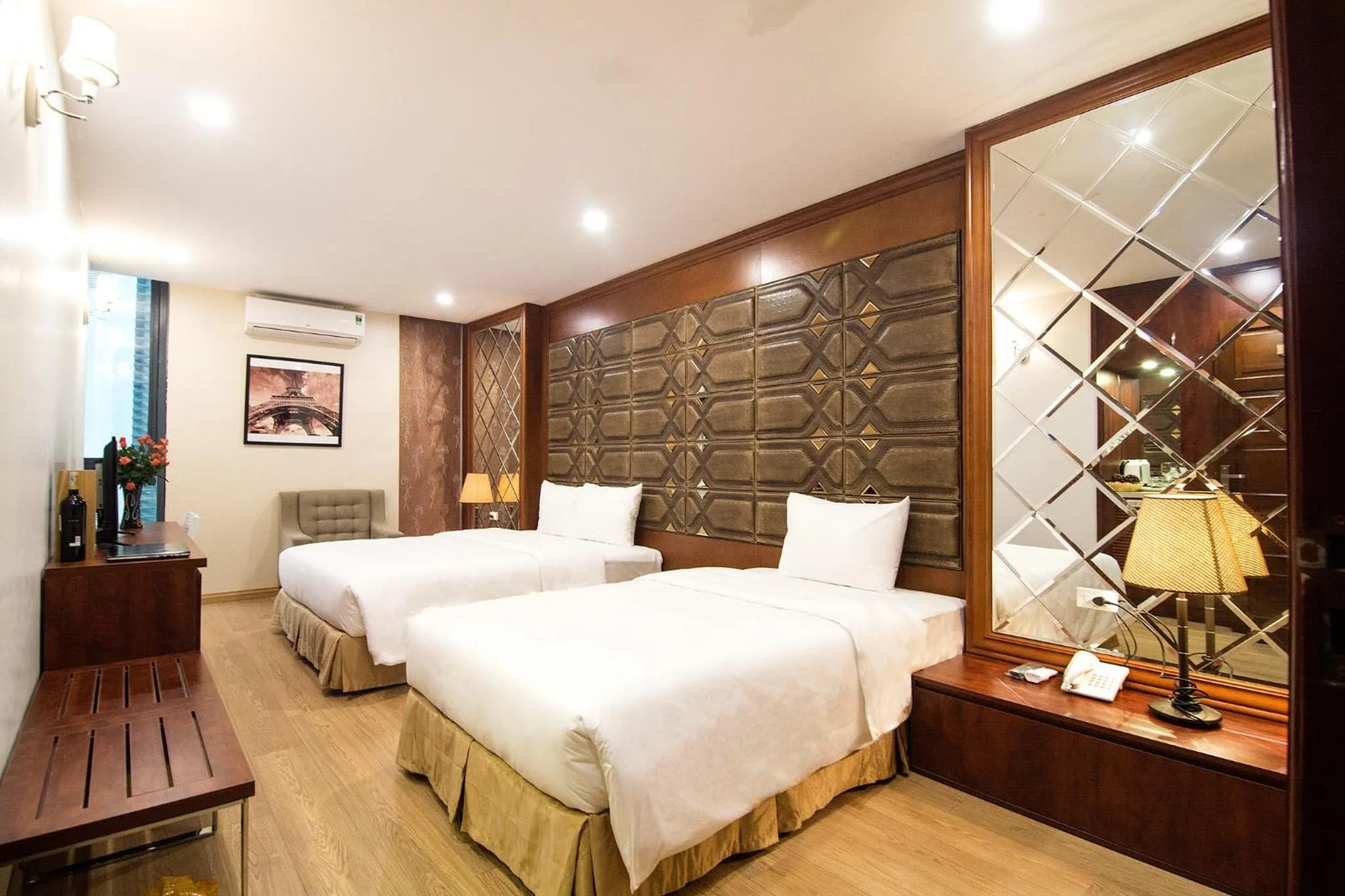 Bed in Canary Ha Noi Hotel