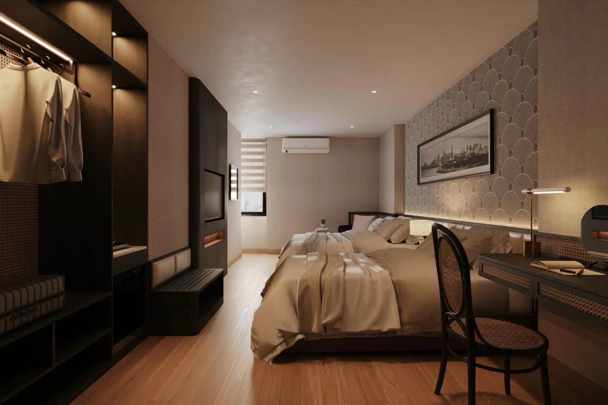 Bed in Canary Ha Noi Hotel