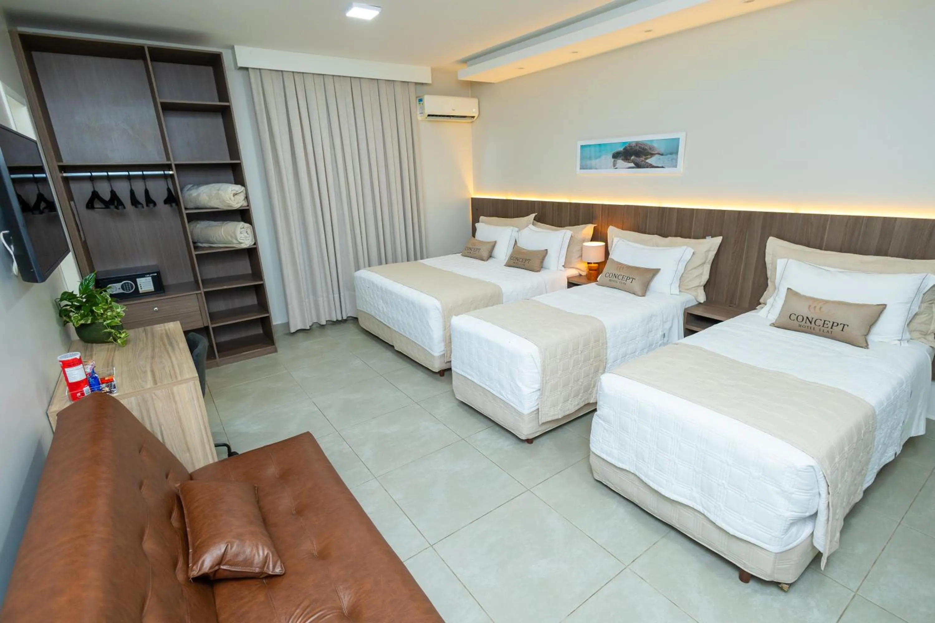Living room, Bed in Concept Hotel Flat
