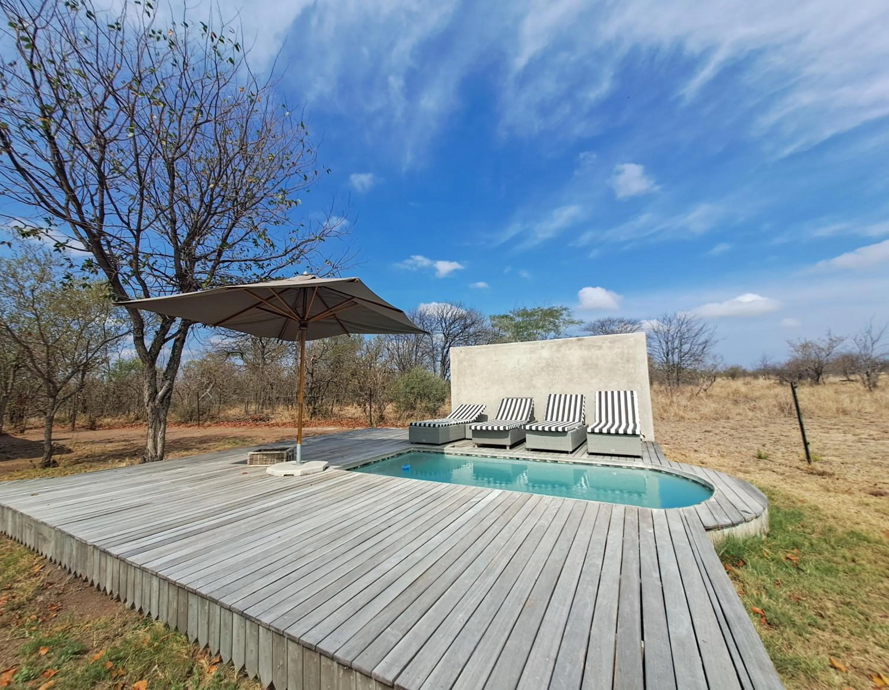 Pool view in Xanatseni Private Camp