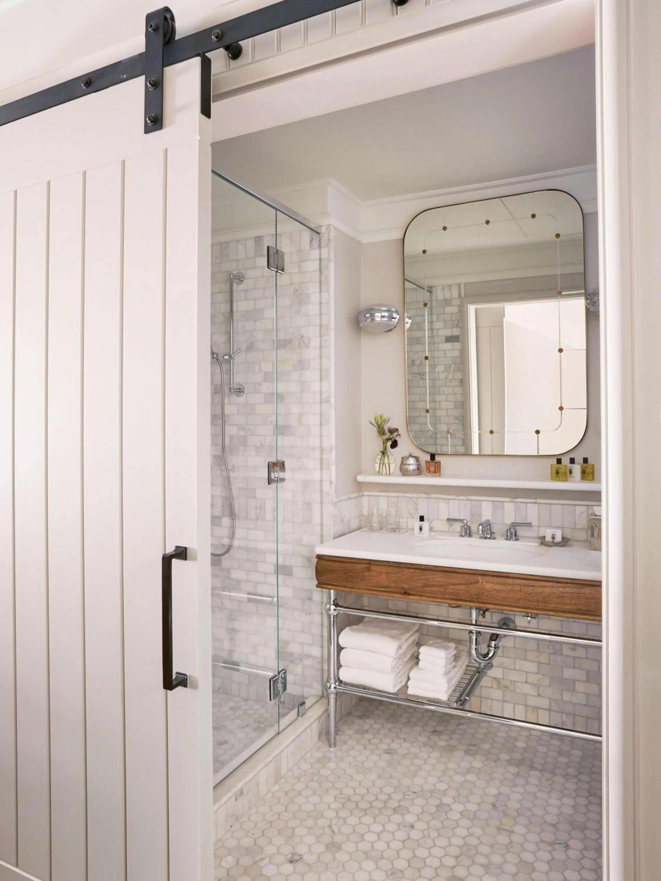 Bathroom in The Beekman, A Thompson Hotel, by Hyatt