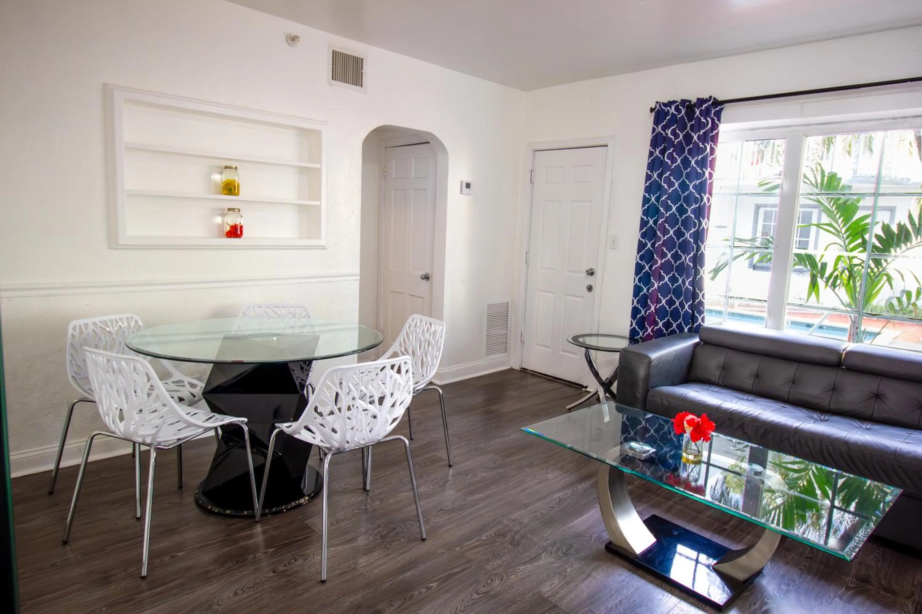 Living room in Courtyard Apartments Part of the Oasis Casita Collection