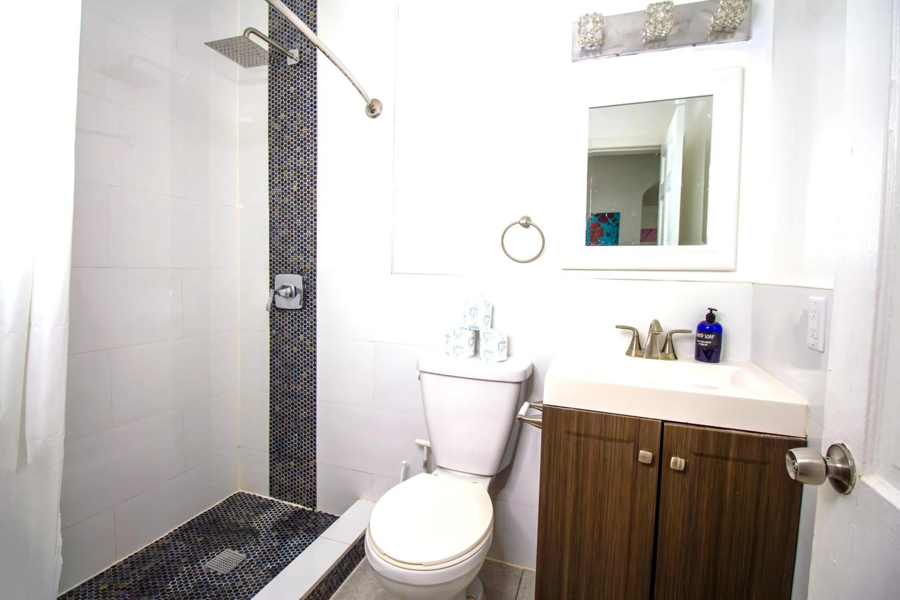 Shower in Courtyard Apartments Part of the Oasis Casita Collection