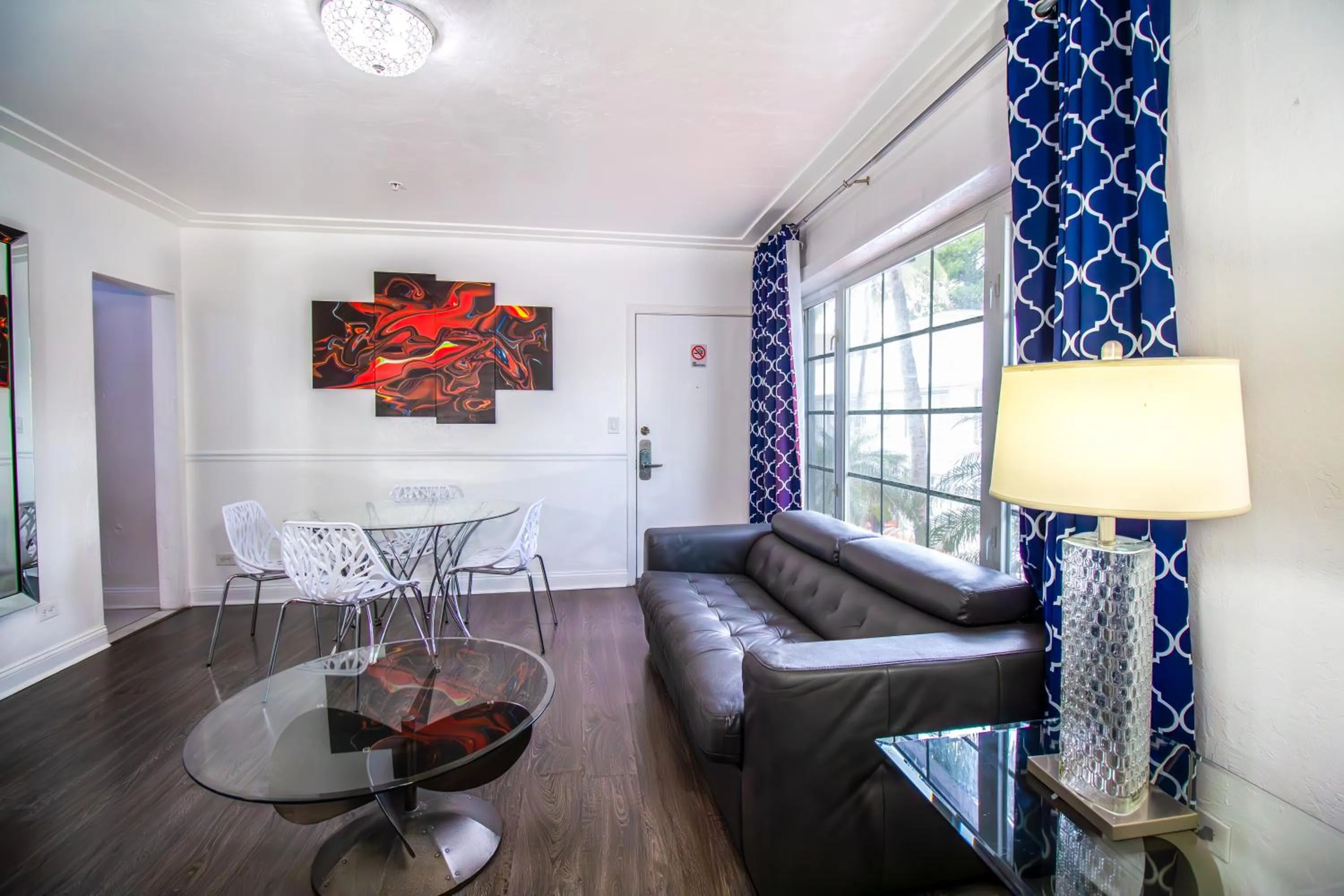 Living room in Courtyard Apartments Part of the Oasis Casita Collection