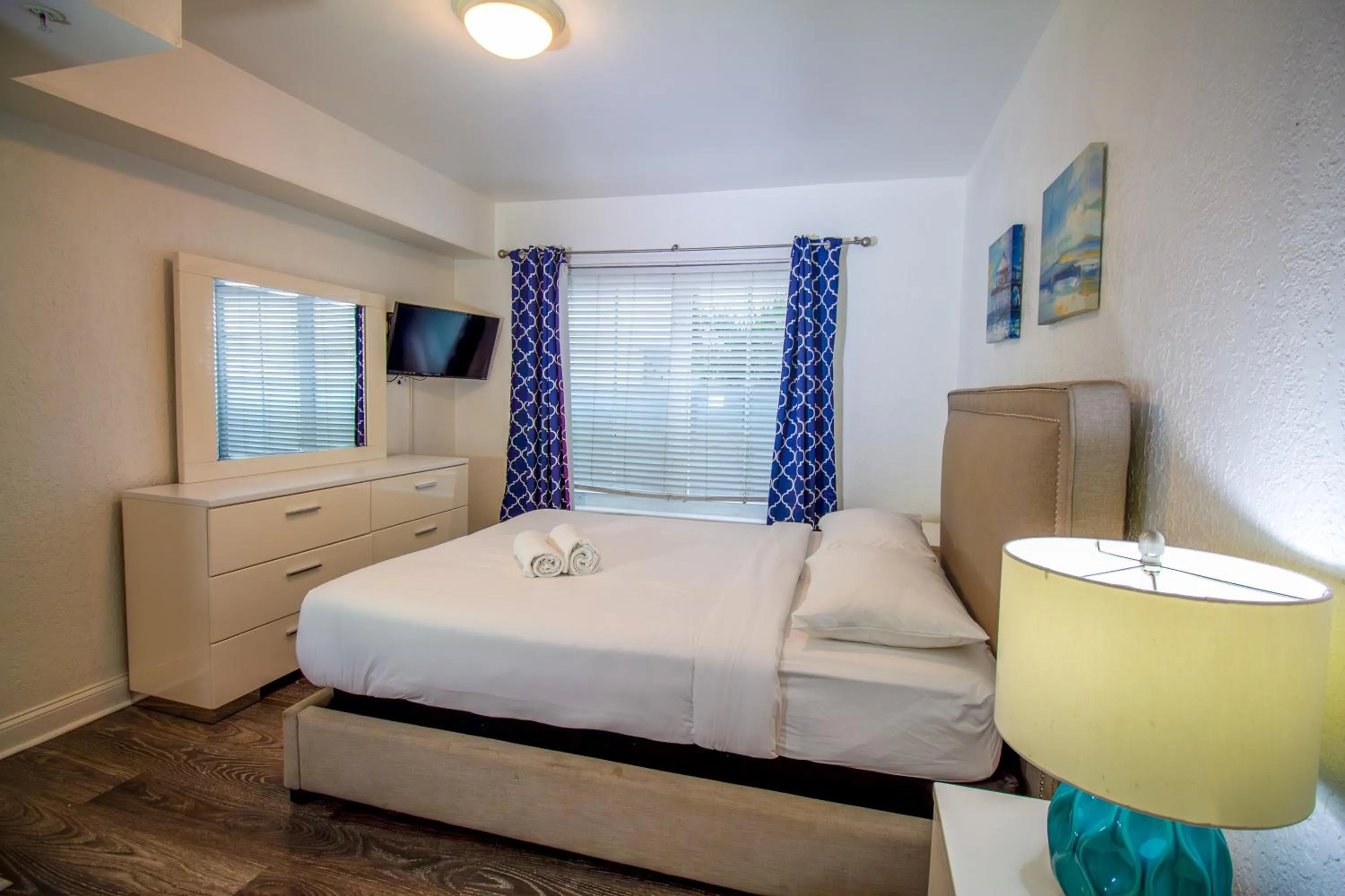 Bed in Courtyard Apartments Part of the Oasis Casita Collection