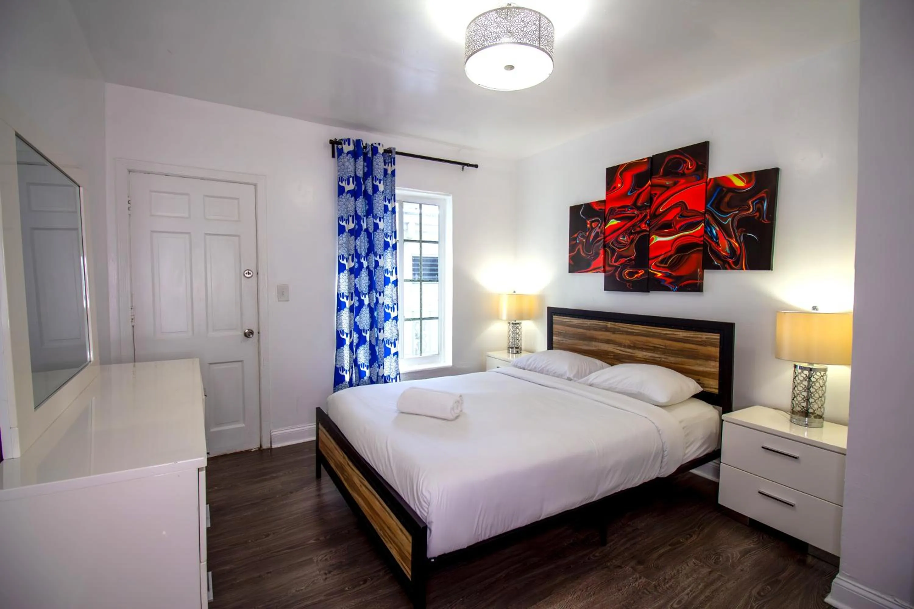 Bed in Courtyard Apartments Part of the Oasis Casita Collection