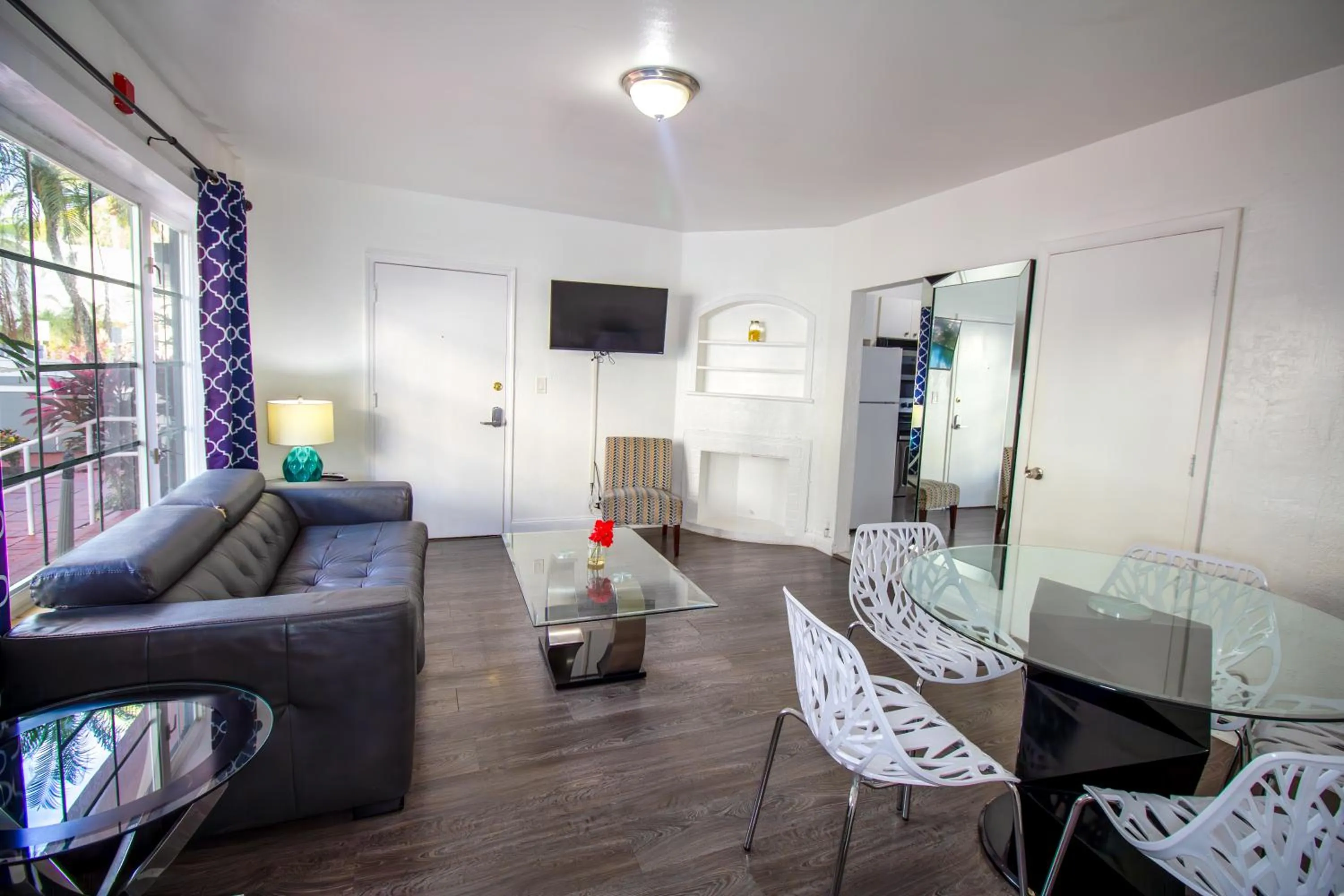 Living room in Courtyard Apartments Part of the Oasis Casita Collection