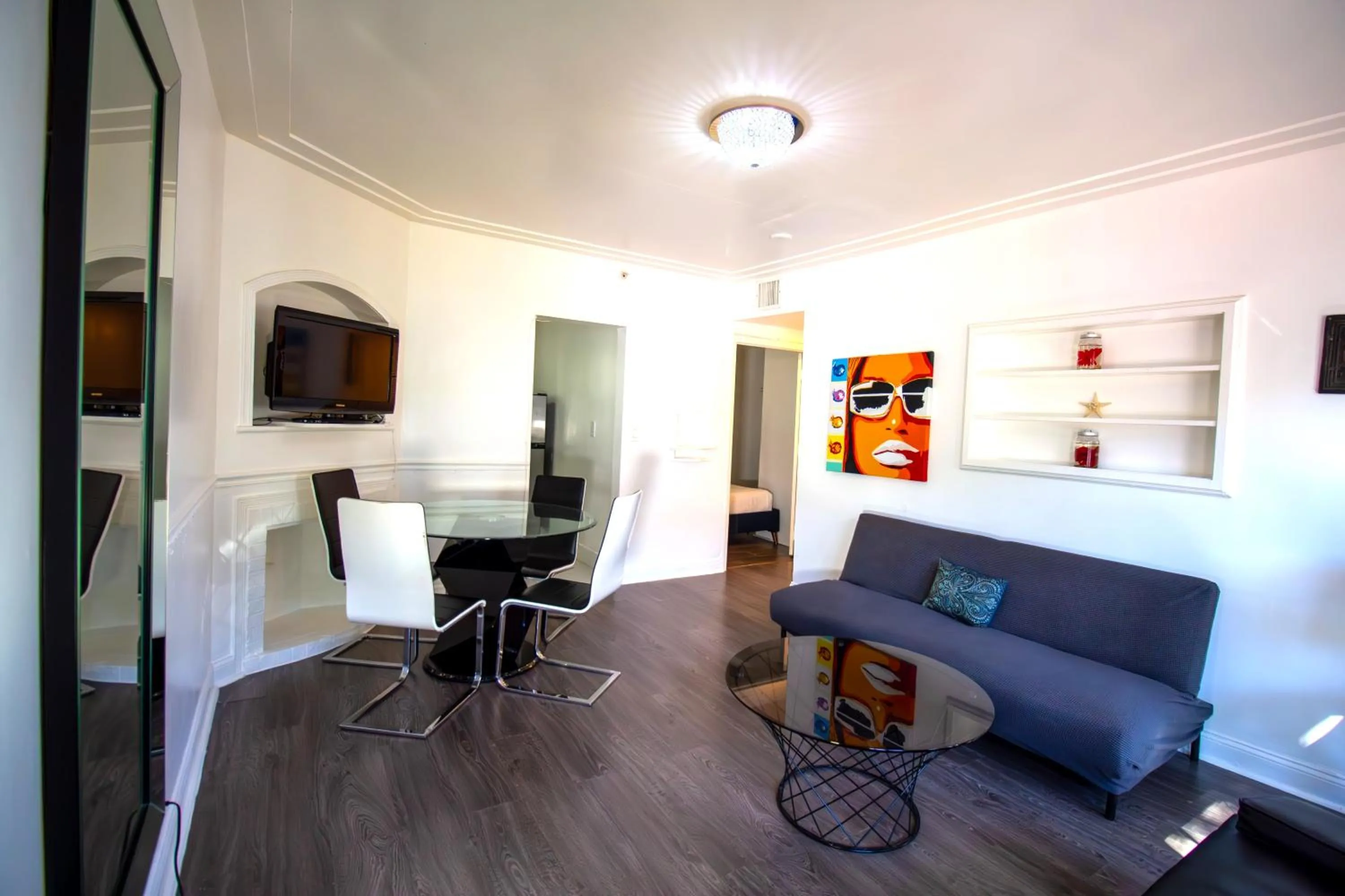 Living room in Courtyard Apartments Part of the Oasis Casita Collection