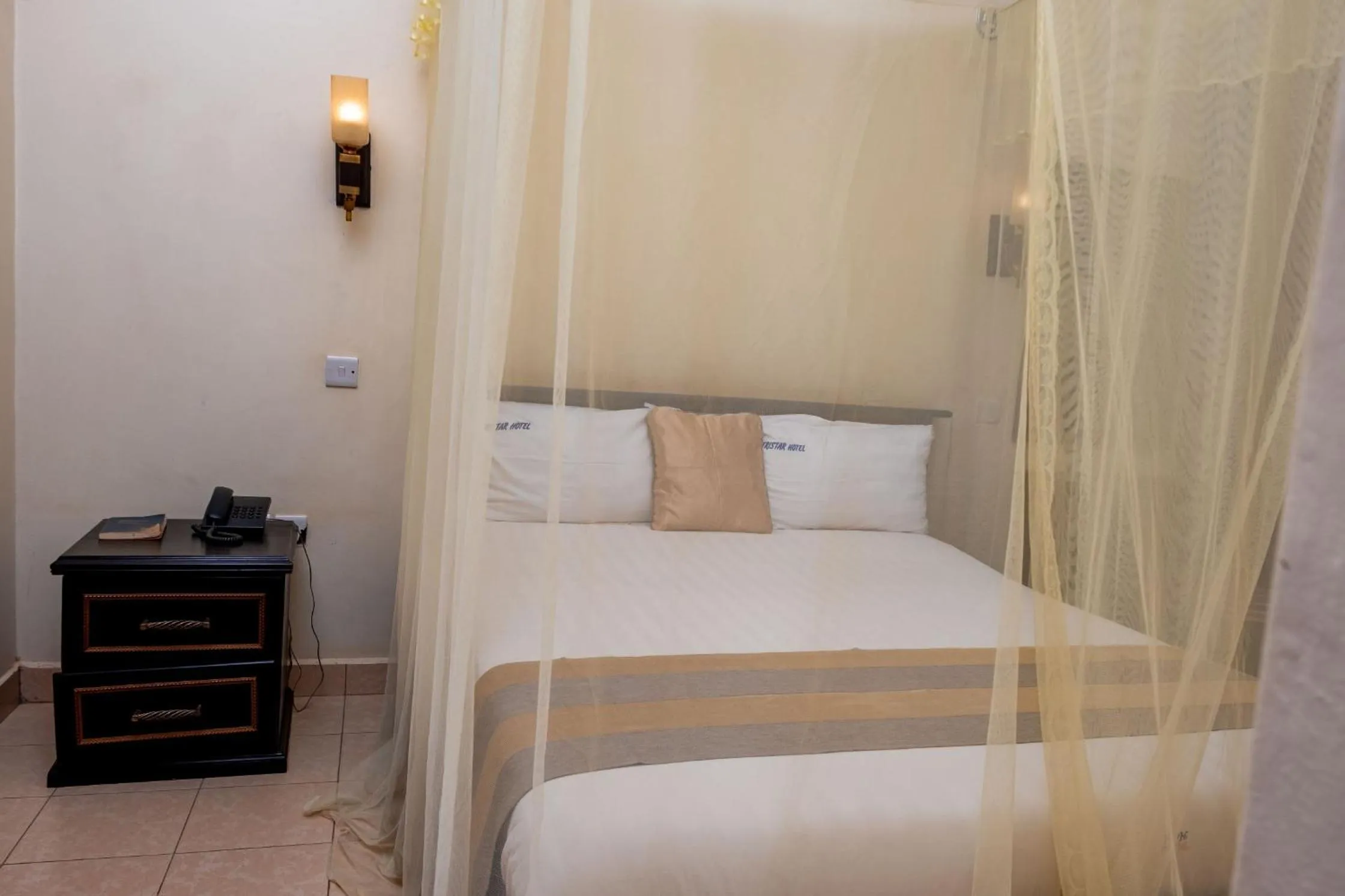 Bed in Tristar Hotel Kampala